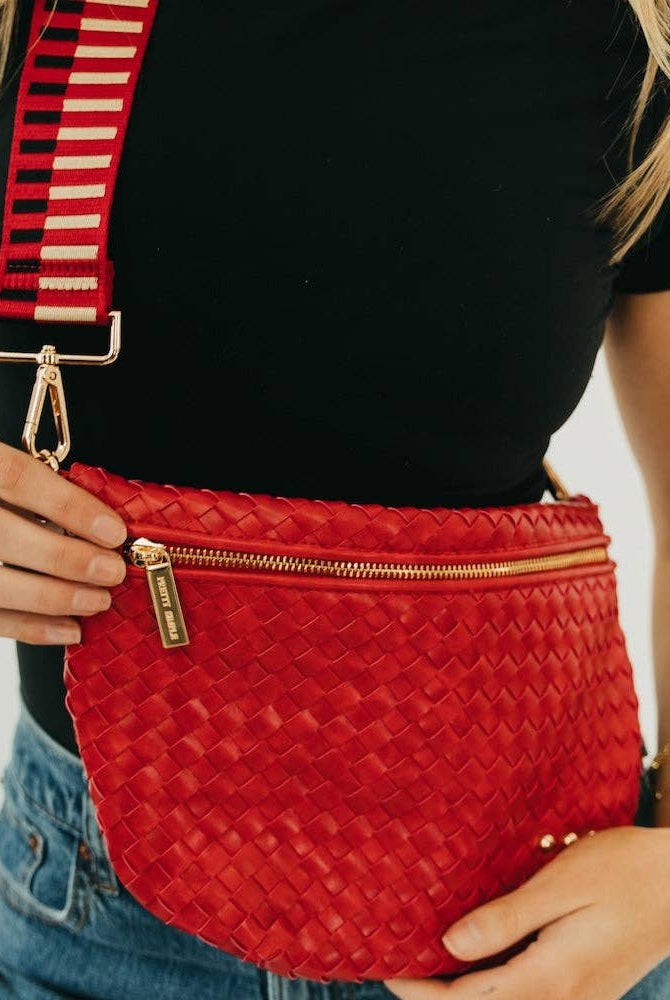 Westlyn Woven Bum Bag - Brown-290 Bag/Handbags-Pretty Simple-The Lovely Closet, Women's Fashion Boutique in Alexandria, KY