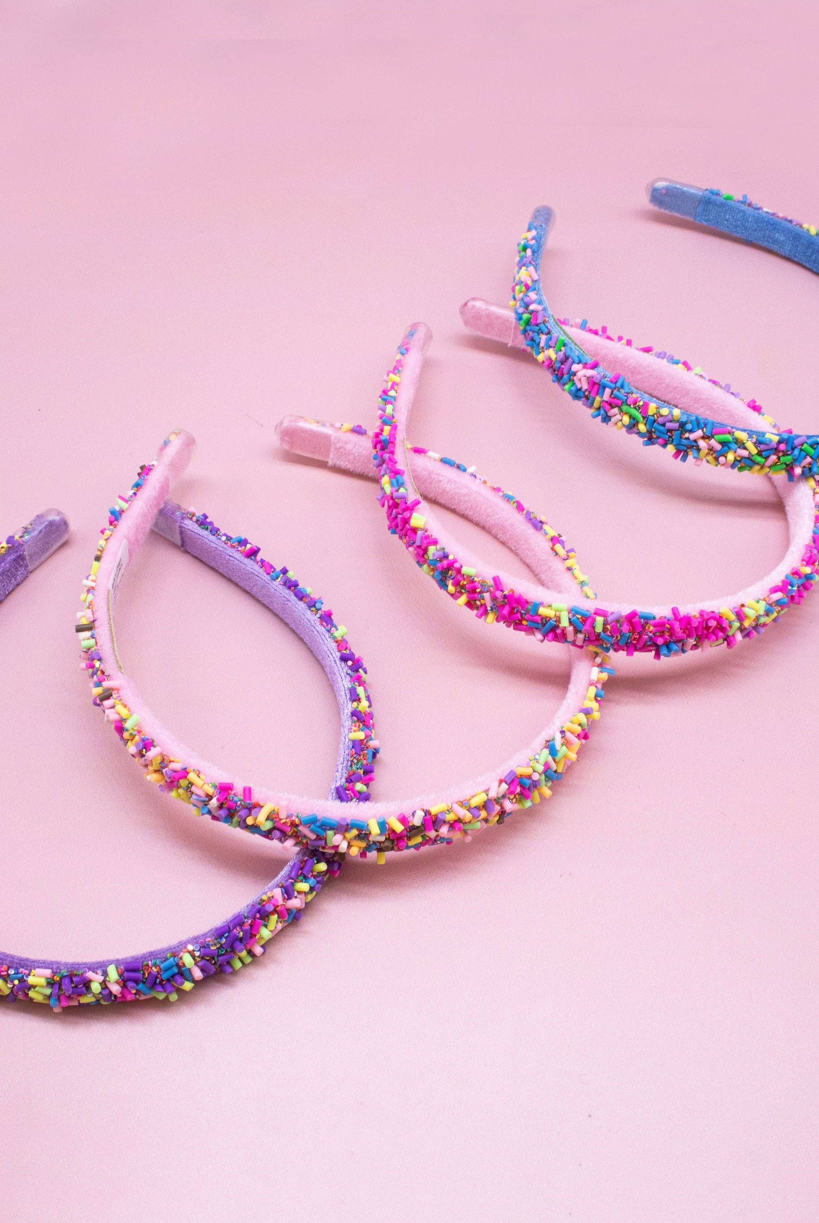 Thin Sprinkle Headband - Purple-310 Gift-Frog Sac-The Lovely Closet, Women's Fashion Boutique in Alexandria, KY