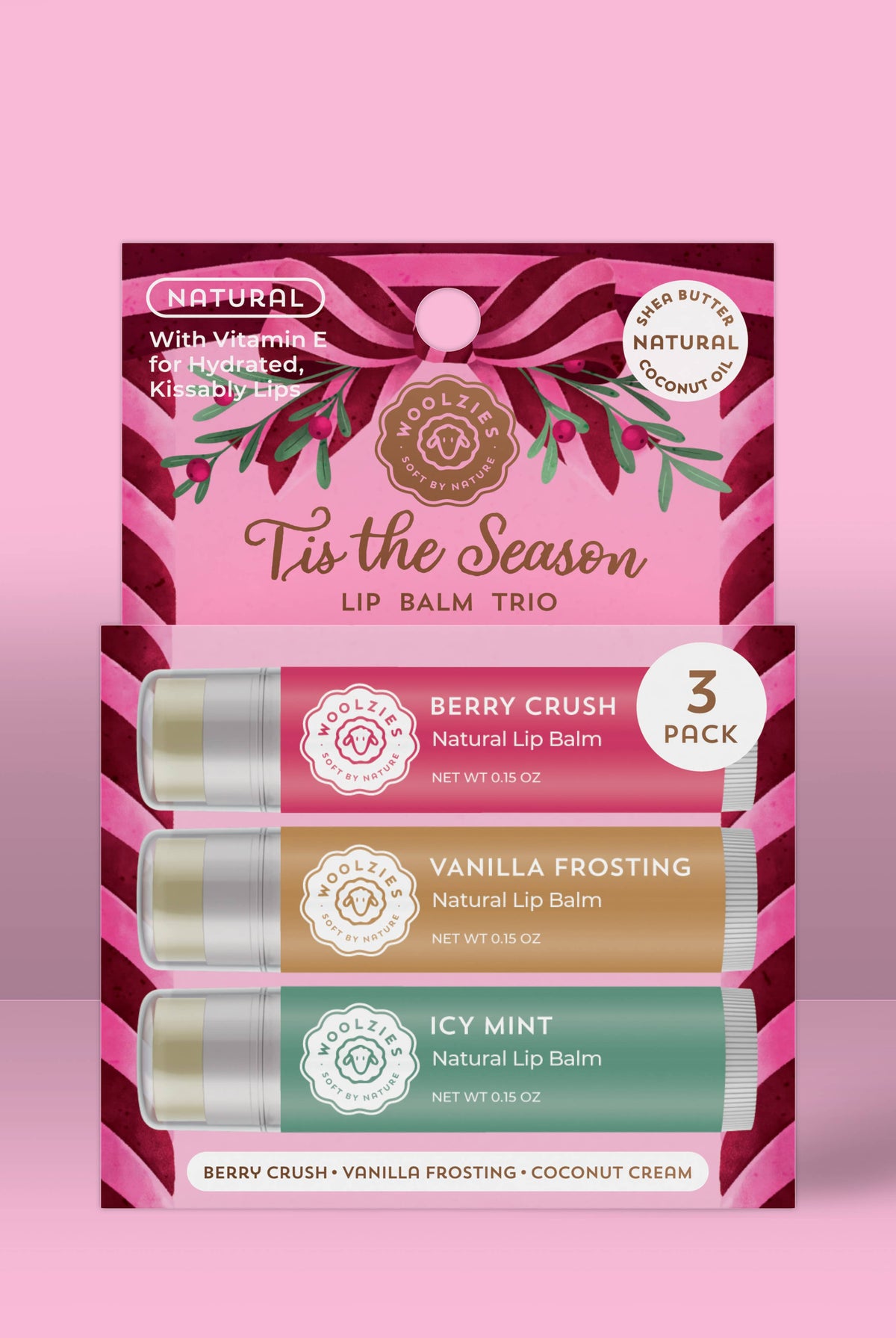 Tis the Season Holiday Lip Balm Trio-350 Holiday-Woolzies-The Lovely Closet, Women's Fashion Boutique in Alexandria, KY