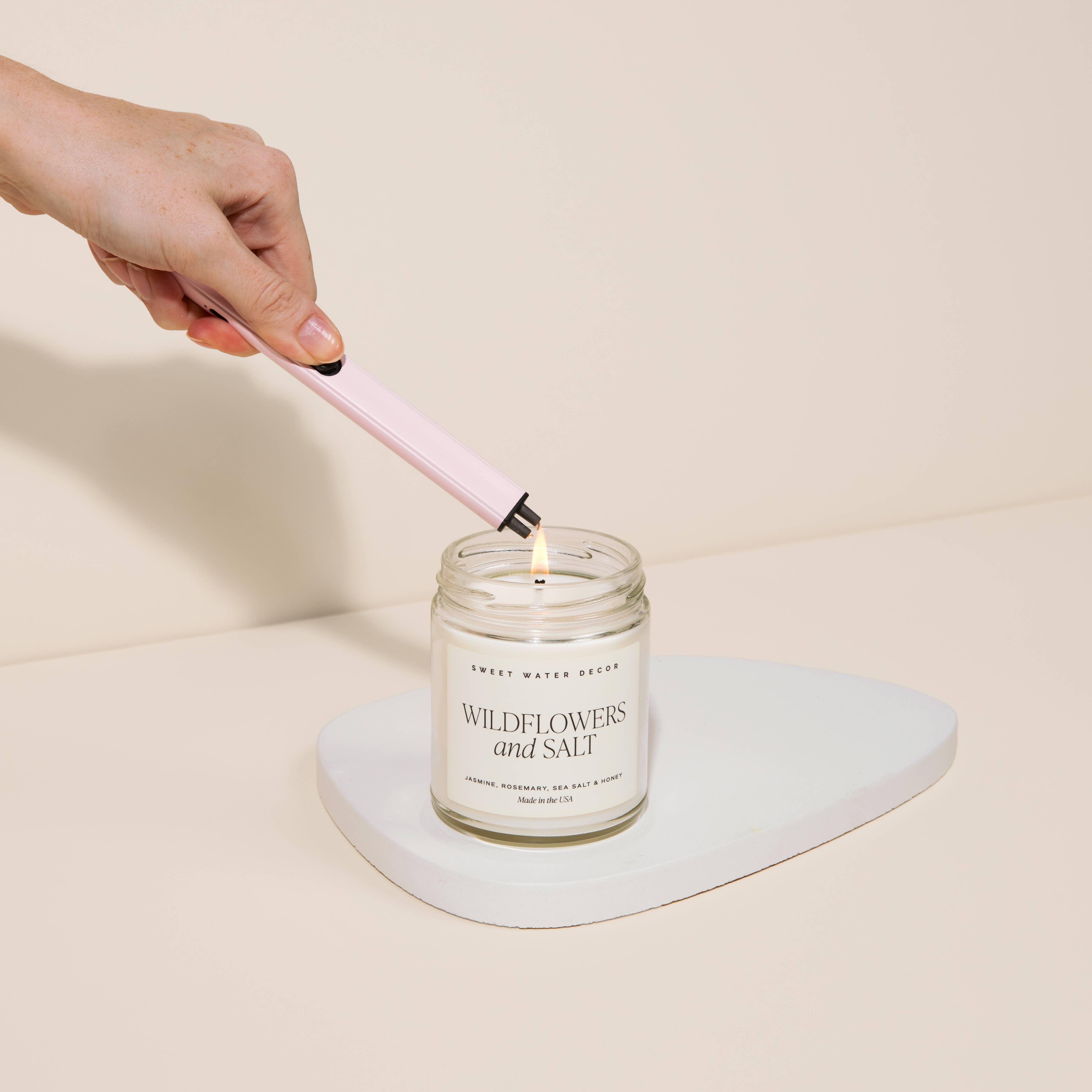 Blush Pink Rechargeable Electric Lighter-310 Gift-Sweet Water Decor-The Lovely Closet, Women's Fashion Boutique in Alexandria, KY