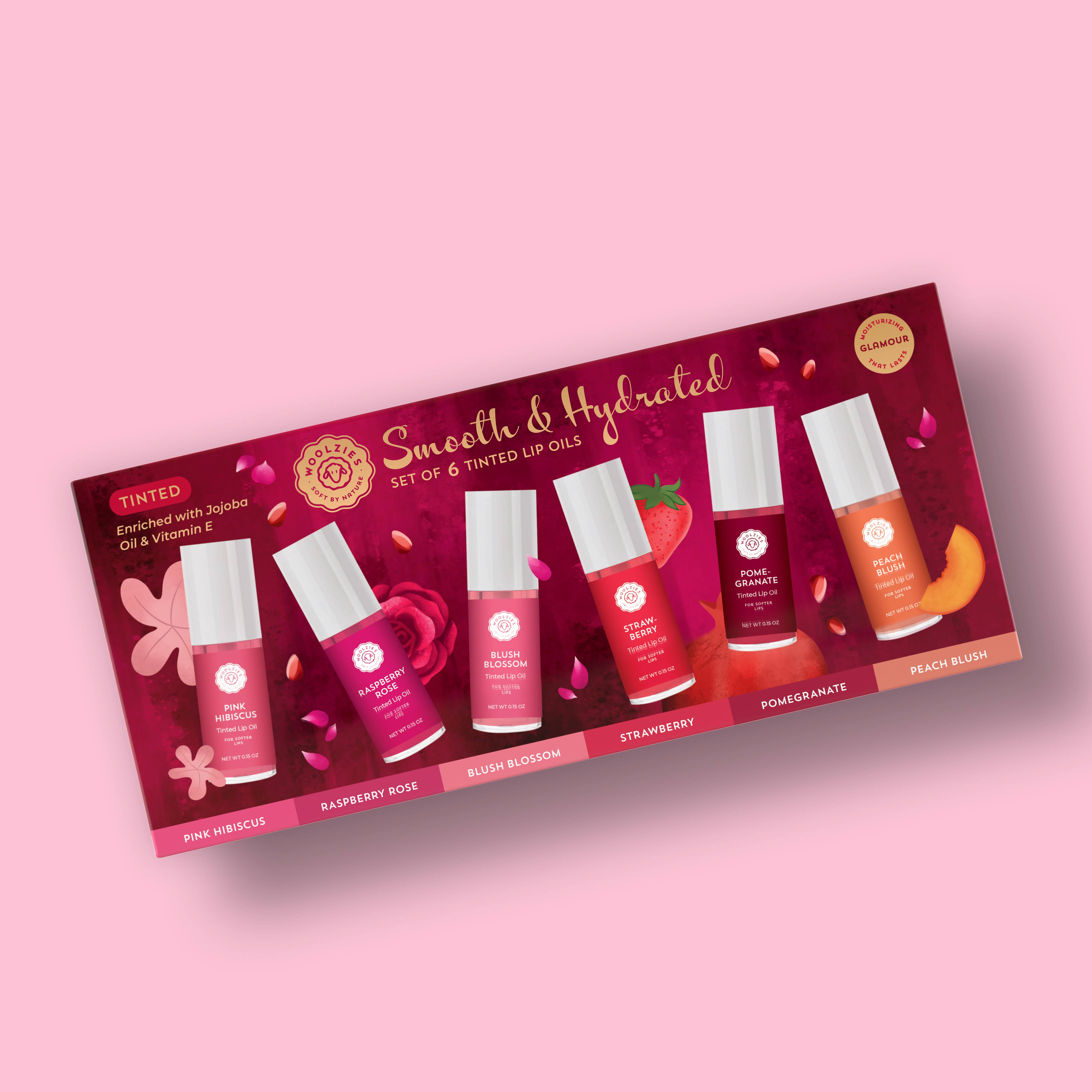 Smooth & Hydrated Lip Oil Collection – Set of 6-350 Holiday-Woolzies-The Lovely Closet, Women's Fashion Boutique in Alexandria, KY