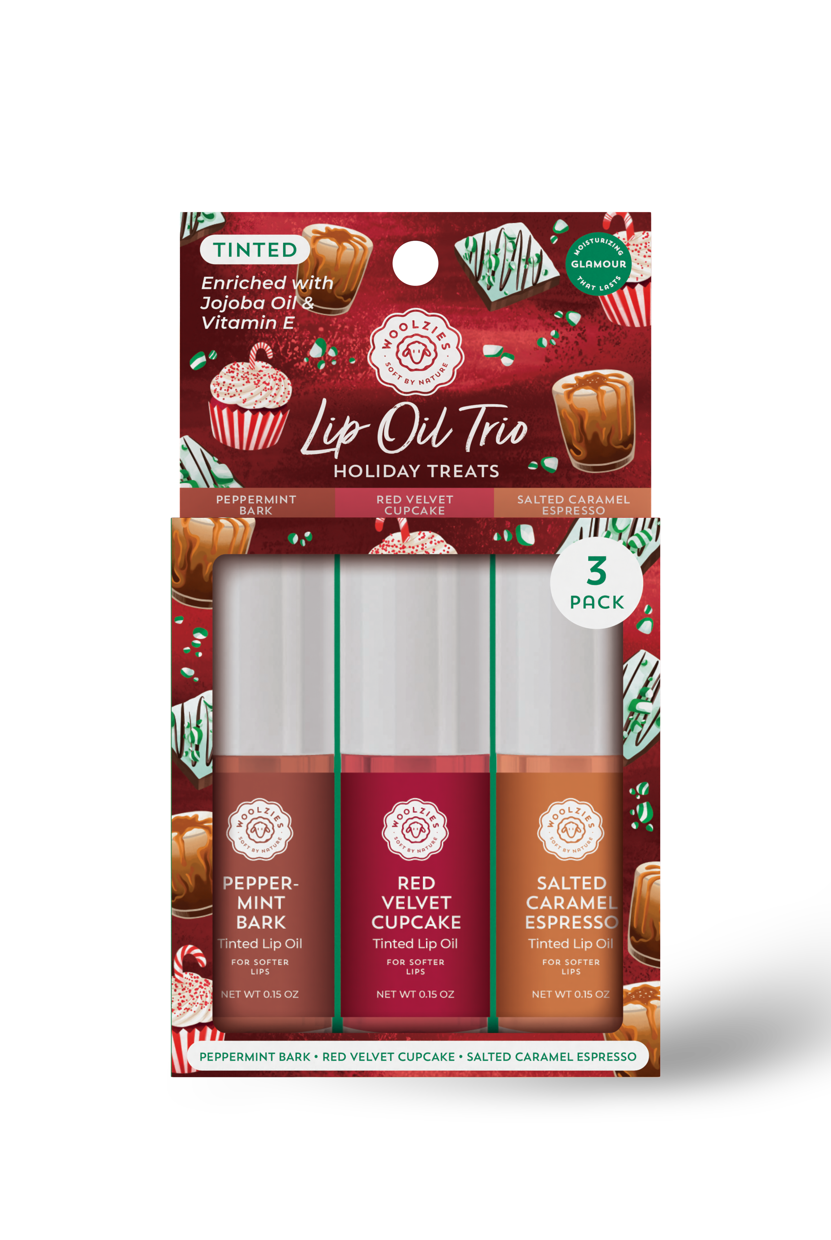 Tinted Lip Oil Trio – Holiday Treats-350 Holiday-Woolzies-The Lovely Closet, Women's Fashion Boutique in Alexandria, KY