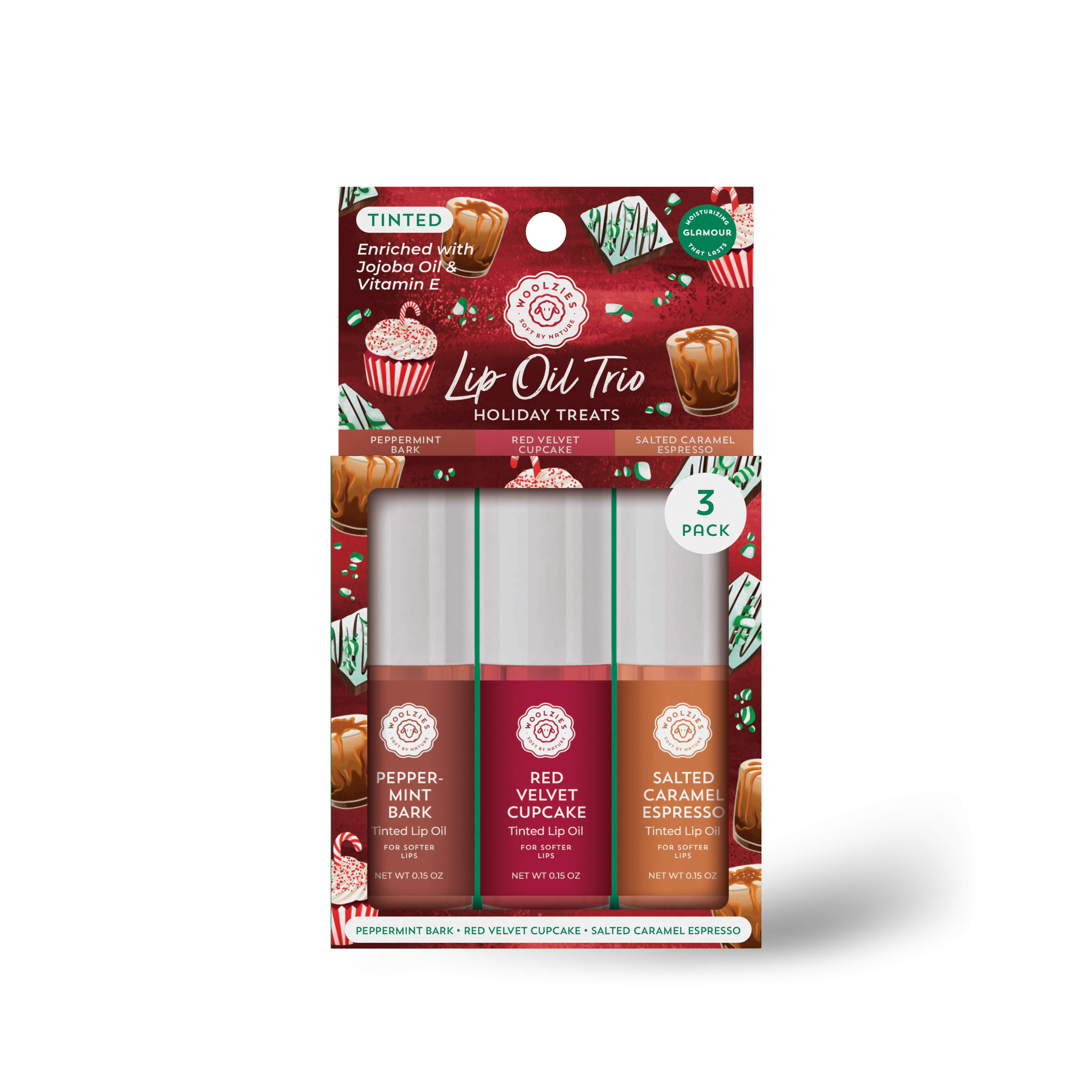 Tinted Lip Oil Trio – Holiday Treats-350 Holiday-Woolzies-The Lovely Closet, Women's Fashion Boutique in Alexandria, KY