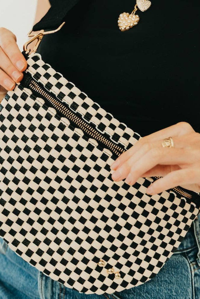 Westlyn Woven Bum Bag - Brown-290 Bag/Handbags-Pretty Simple-The Lovely Closet, Women's Fashion Boutique in Alexandria, KY