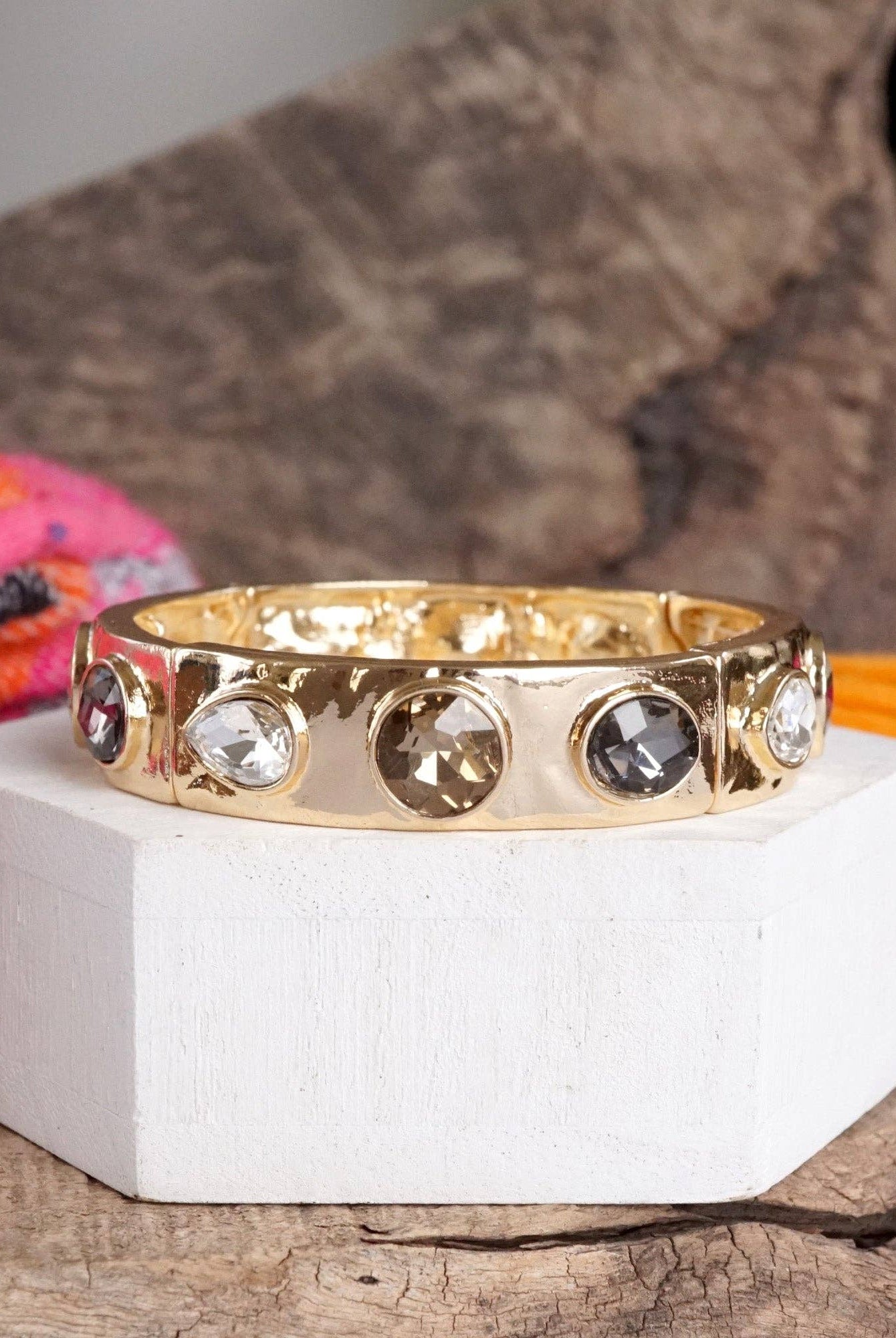 Sparkly Crystal Stretch Bangle Bracelet-250 Jewelry-PennyLine inc-The Lovely Closet, Women's Fashion Boutique in Alexandria, KY