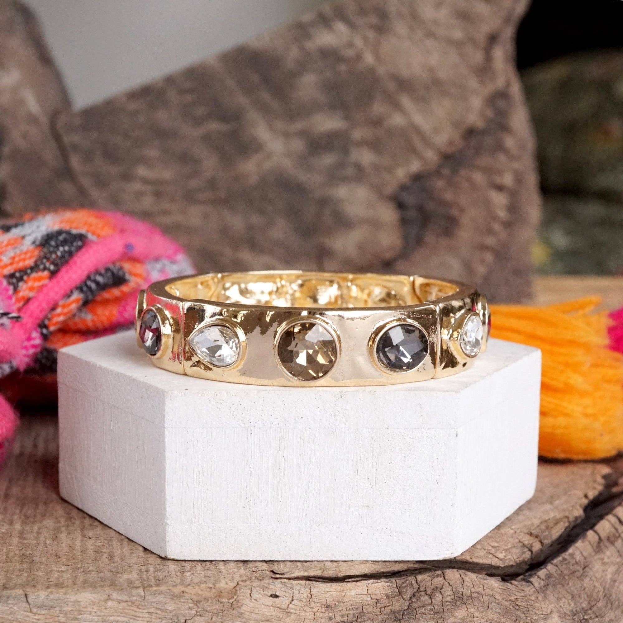 Sparkly Crystal Stretch Bangle Bracelet-250 Jewelry-PennyLine inc-The Lovely Closet, Women's Fashion Boutique in Alexandria, KY