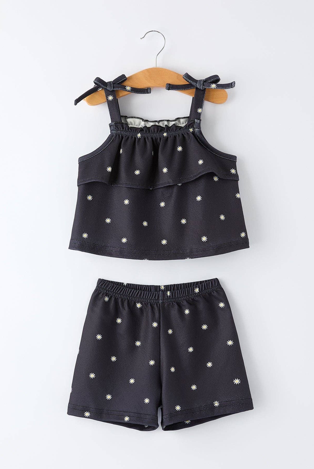 Summer Daisy Girls Bow Ruffle Set-360 Carolines Closet-Rylee Faith Designs-The Lovely Closet, Women's Fashion Boutique in Alexandria, KY