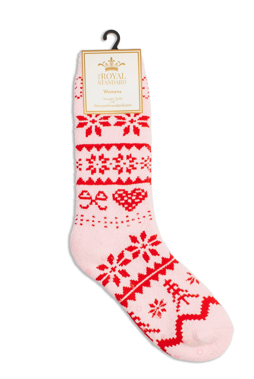 Christmas Sweater Snuggle Socks Pink/Red One Size-Socks-The Royal Standard-The Lovely Closet, Women's Fashion Boutique in Alexandria, KY