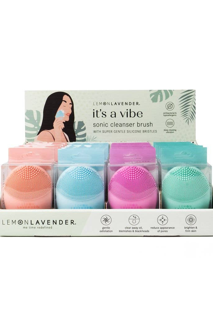 Lemon Lavender It's a Vibe Sonic Cleanser Brush-310 Gift-DM Merchandising-The Lovely Closet, Women's Fashion Boutique in Alexandria, KY