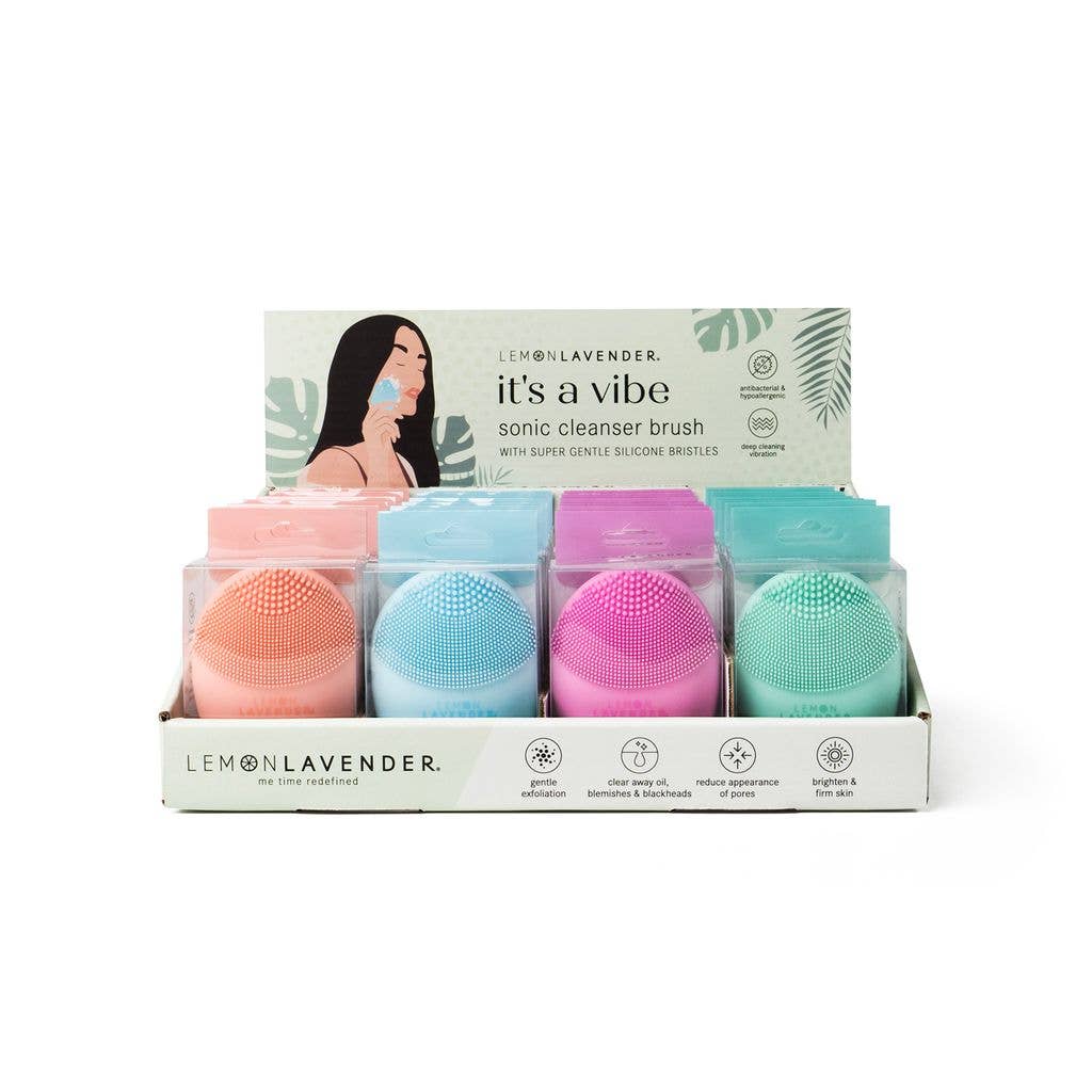 Lemon Lavender It's a Vibe Sonic Cleanser Brush-310 Gift-DM Merchandising-The Lovely Closet, Women's Fashion Boutique in Alexandria, KY