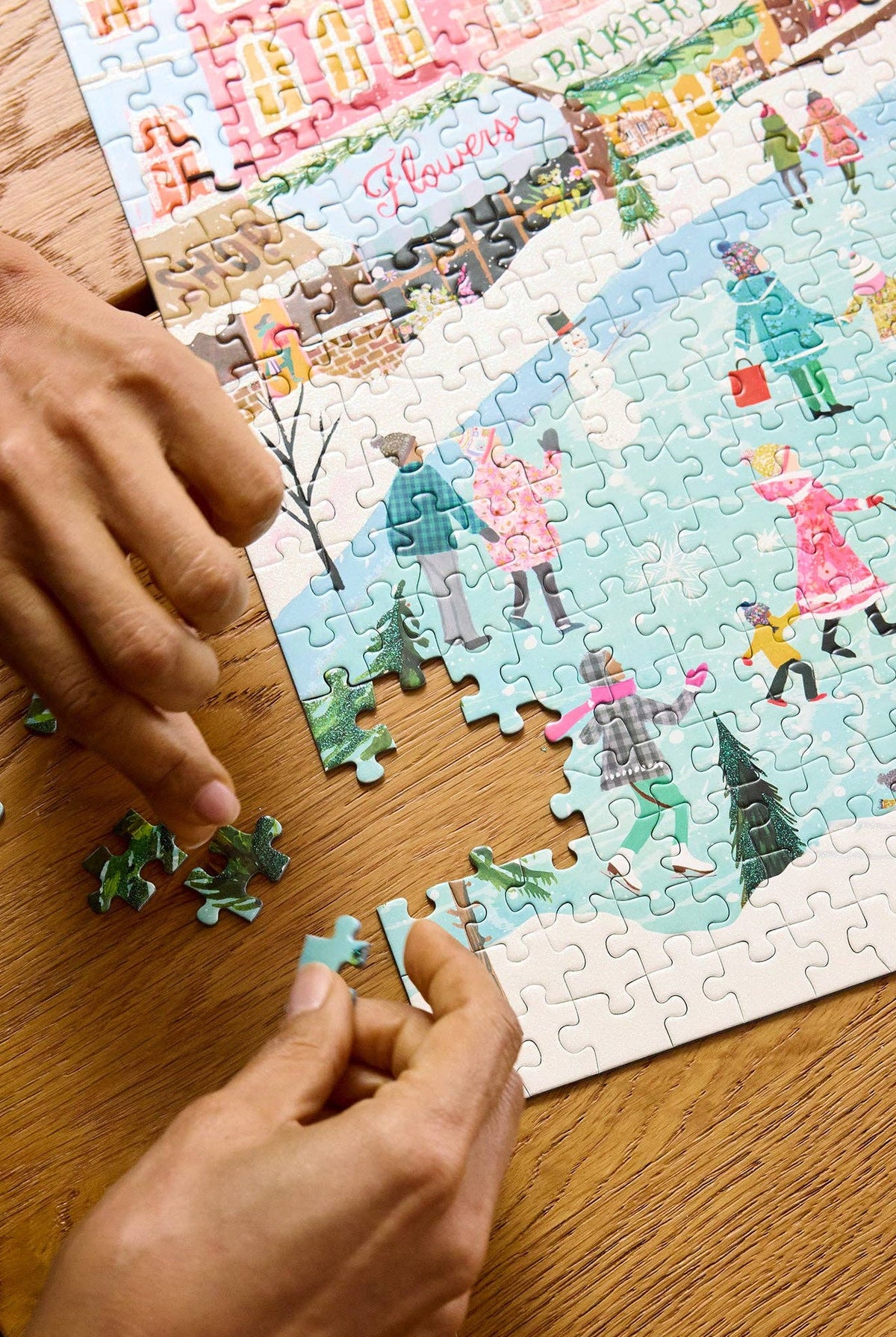 Town Square 1000 Piece Christmas Puzzle-310 Gift-WerkShoppe-The Lovely Closet, Women's Fashion Boutique in Alexandria, KY