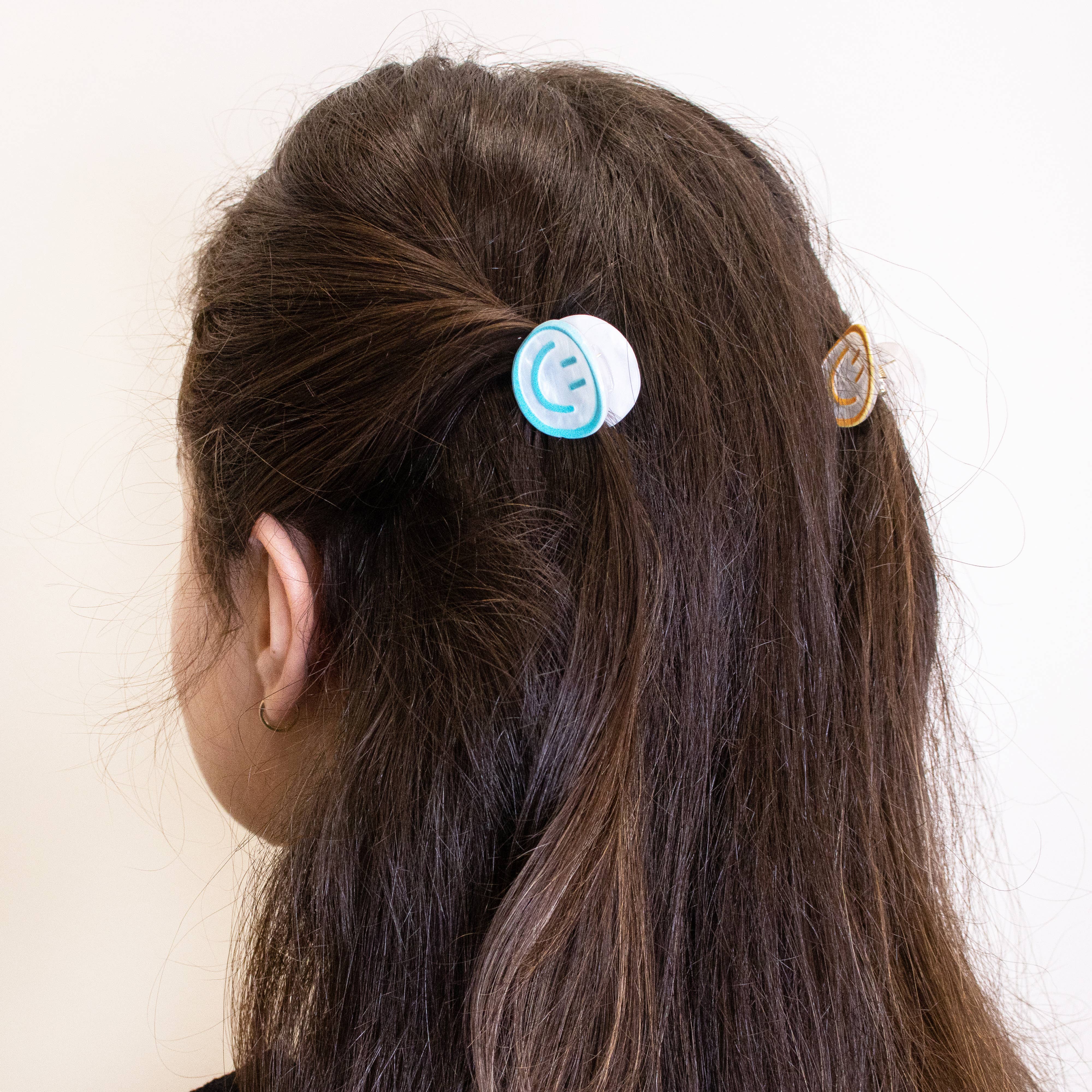 Small Emoji Smiley Face Hair Claw Clips - 4 Pack-310 Gift-Frog Sac-The Lovely Closet, Women's Fashion Boutique in Alexandria, KY