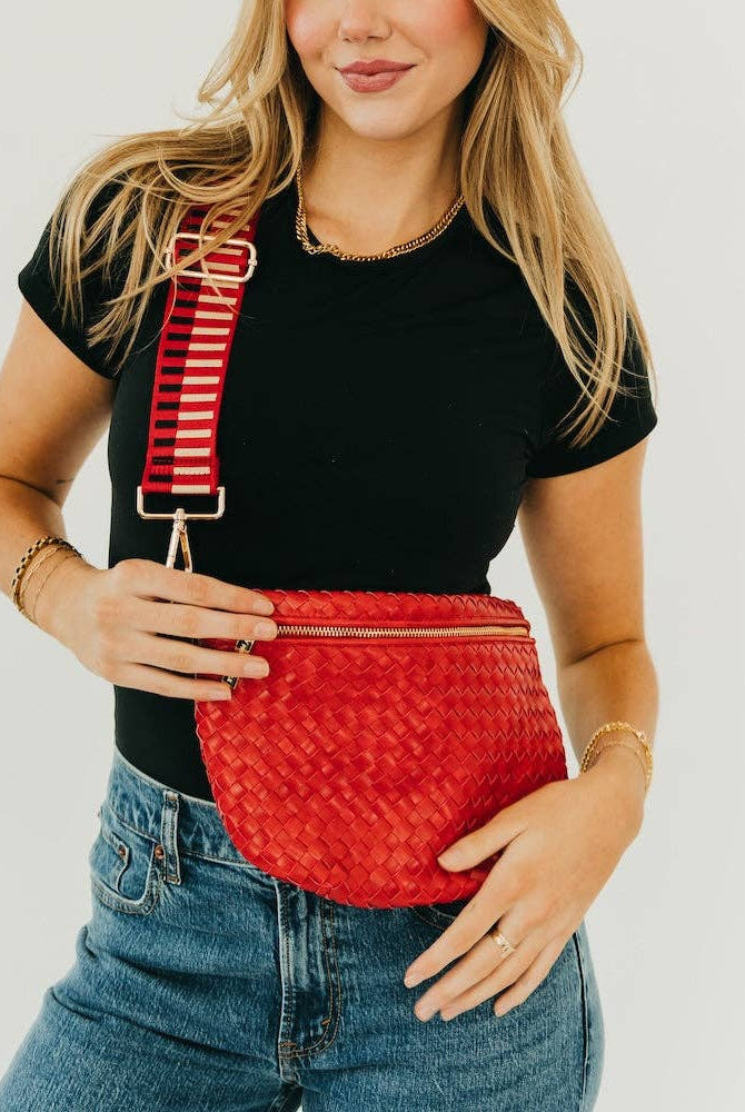 Westlyn Woven Bum Bag - Brown-290 Bag/Handbags-Pretty Simple-The Lovely Closet, Women's Fashion Boutique in Alexandria, KY