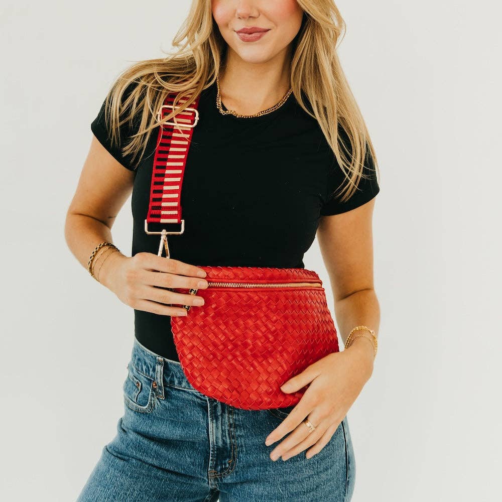 Westlyn Woven Bum Bag - Brown-290 Bag/Handbags-Pretty Simple-The Lovely Closet, Women's Fashion Boutique in Alexandria, KY