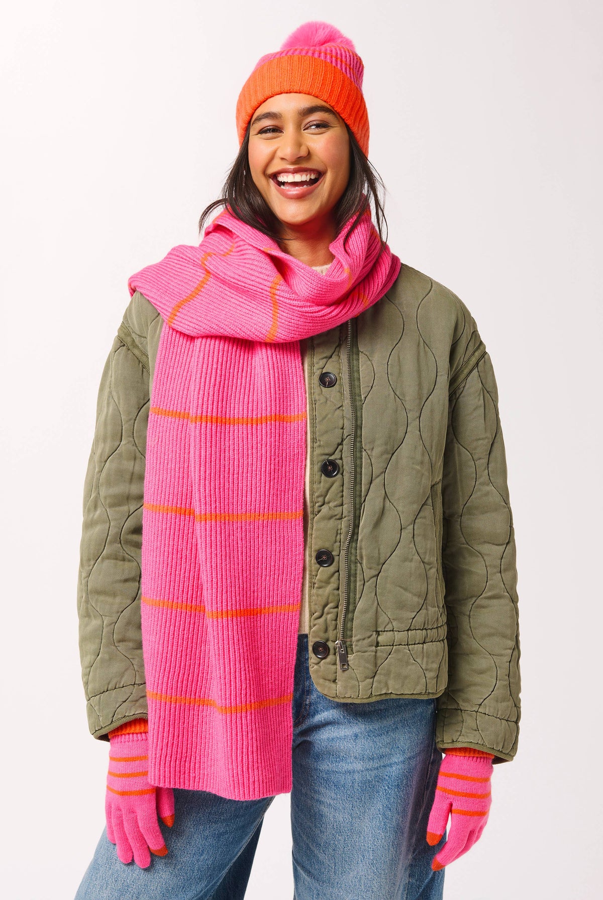 Allison Beanie - Pink-350 Holiday-Shiraleah-The Lovely Closet, Women's Fashion Boutique in Alexandria, KY