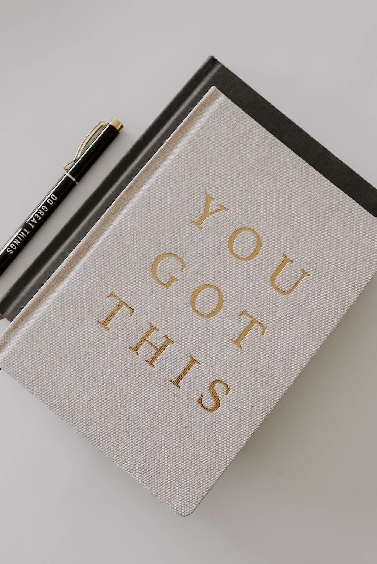 You Got This - Tan and Gold Foil Fabric Journal-310 Gift-Sweet Water Decor-The Lovely Closet, Women's Fashion Boutique in Alexandria, KY