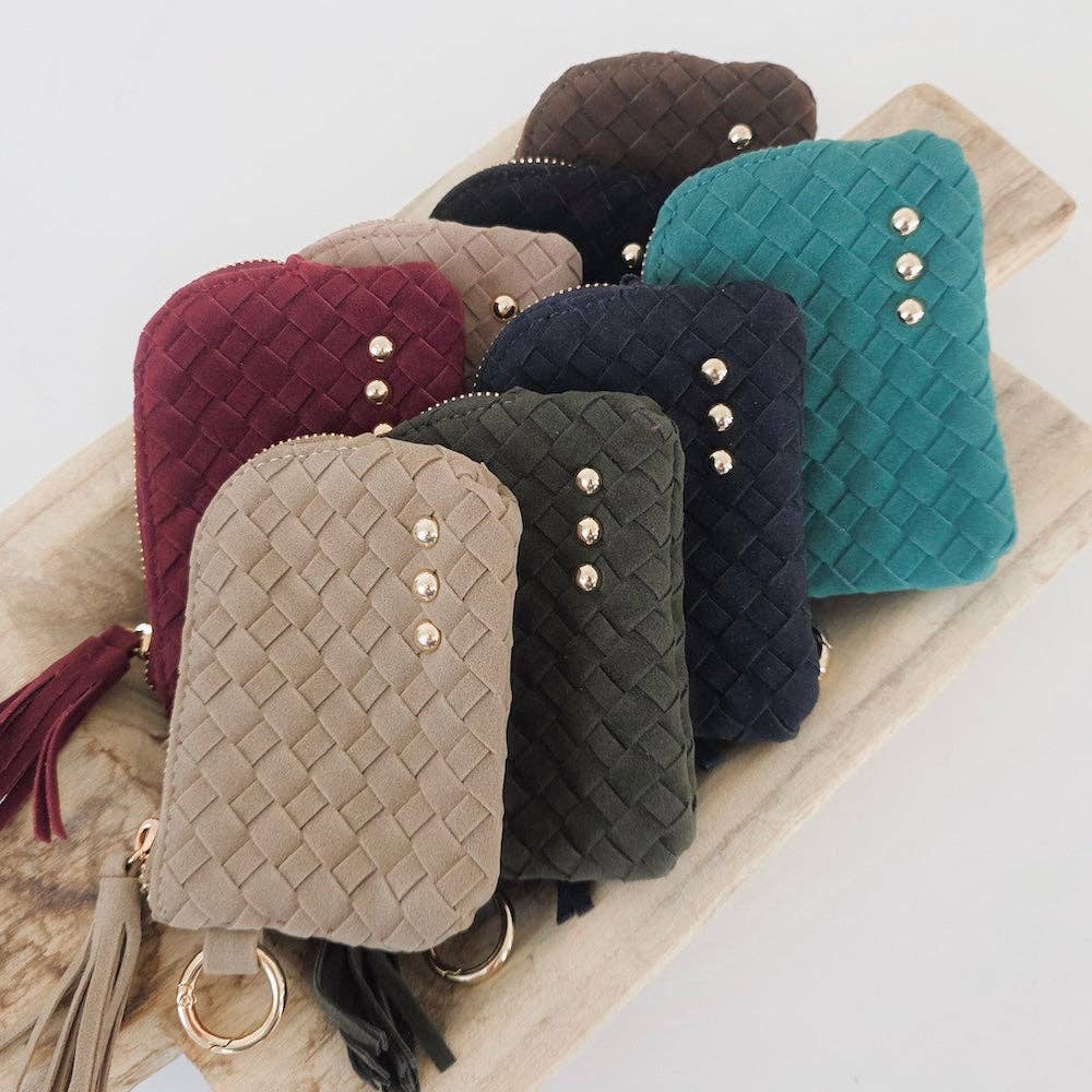 Suede Paris Card Wallet: Olive-wallet-Pretty Simple-The Lovely Closet, Women's Fashion Boutique in Alexandria, KY