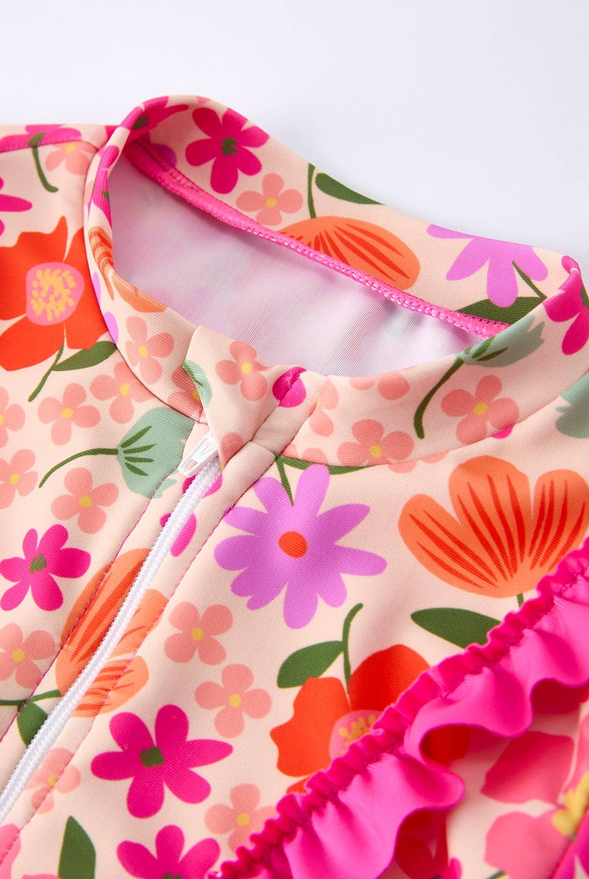Summer Floral Ruffle Long Sleeve Girl Swimwear Set: 2-360 Carolines Closet-Rylee Faith Designs-The Lovely Closet, Women's Fashion Boutique in Alexandria, KY