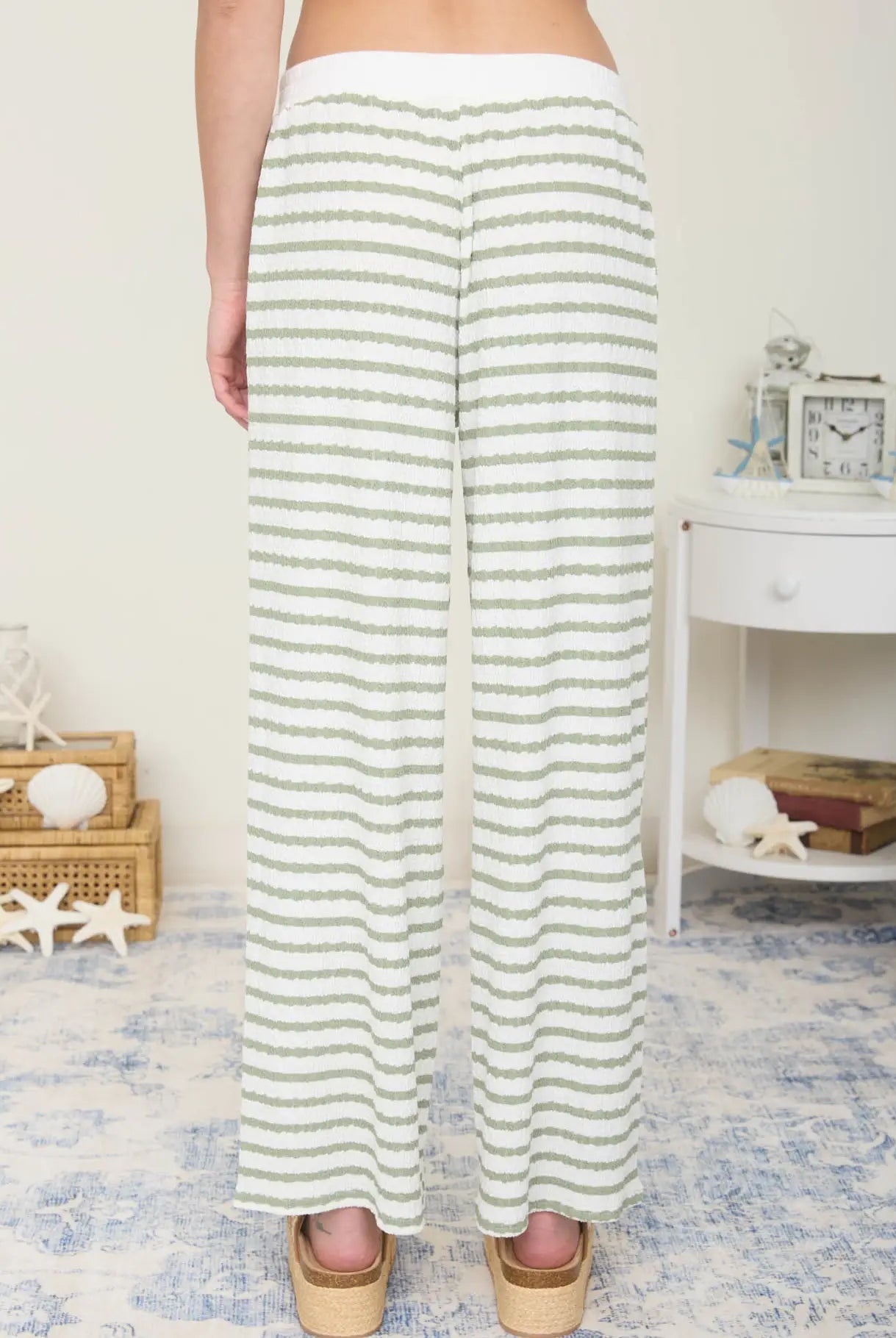 Relax and Repeat Wide Leg Lounge Pants - Olive-240 Pants-Blu Pepper-The Lovely Closet, Women's Fashion Boutique in Alexandria, KY