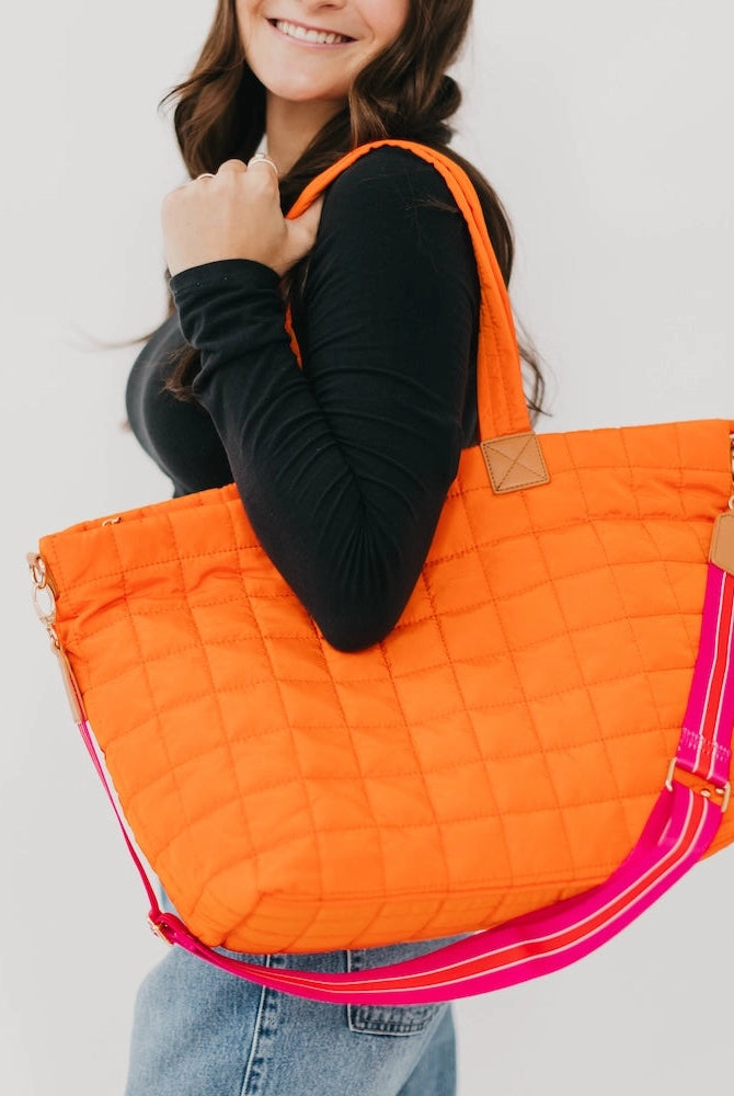 *Pre-Order* Day Dreamer Quilted Tote Bag-290 Bag/Handbags-Pretty Simple-The Lovely Closet, Women's Fashion Boutique in Alexandria, KY