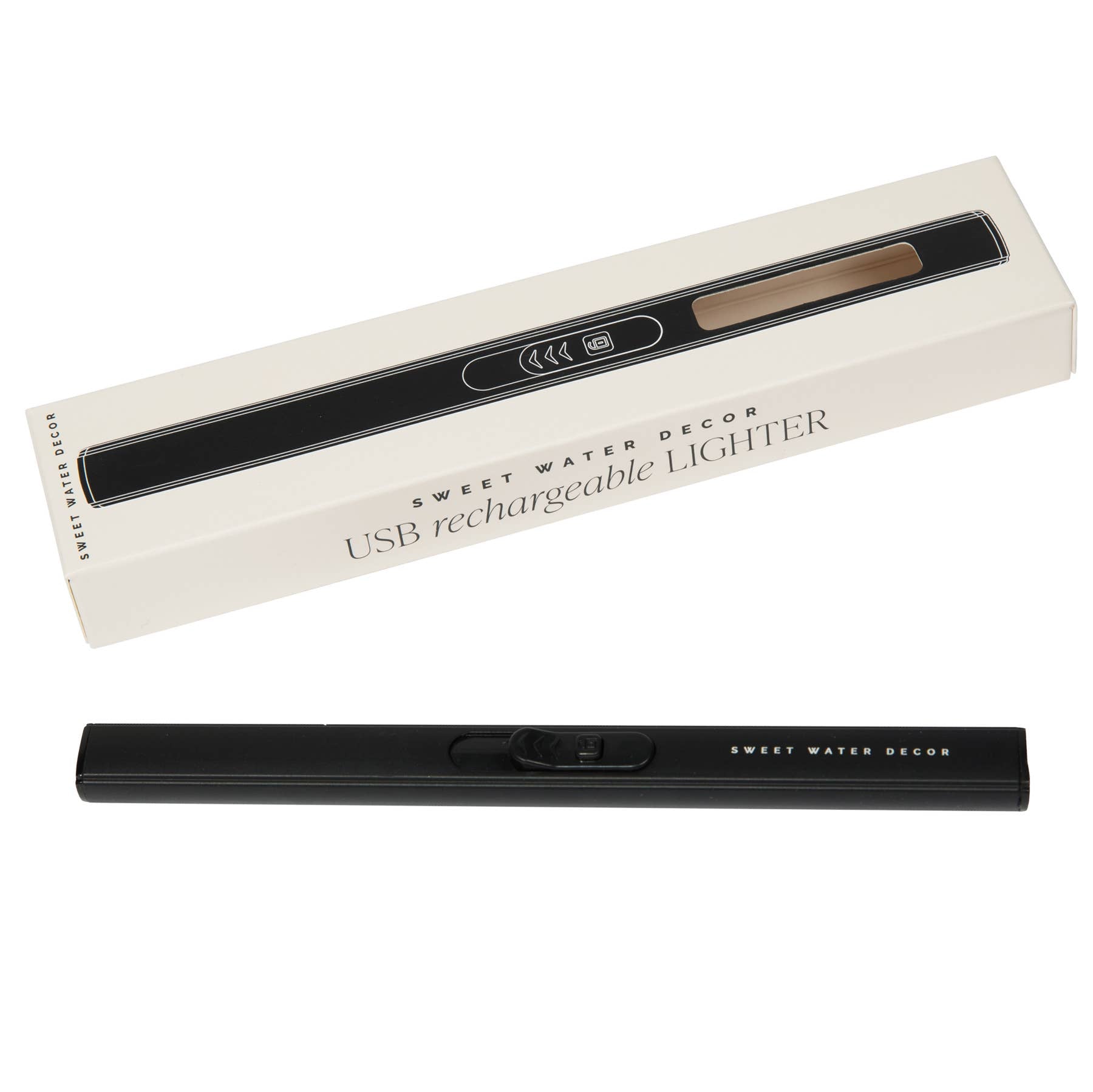 Black Rechargeable Electric Lighter-310 Gift-Sweet Water Decor-The Lovely Closet, Women's Fashion Boutique in Alexandria, KY