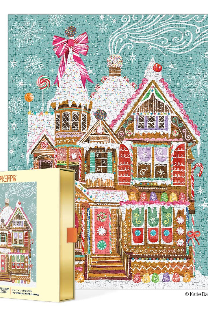 Gingerbread House 1000 Piece Christmas Puzzle-310 Gift-WerkShoppe-The Lovely Closet, Women's Fashion Boutique in Alexandria, KY
