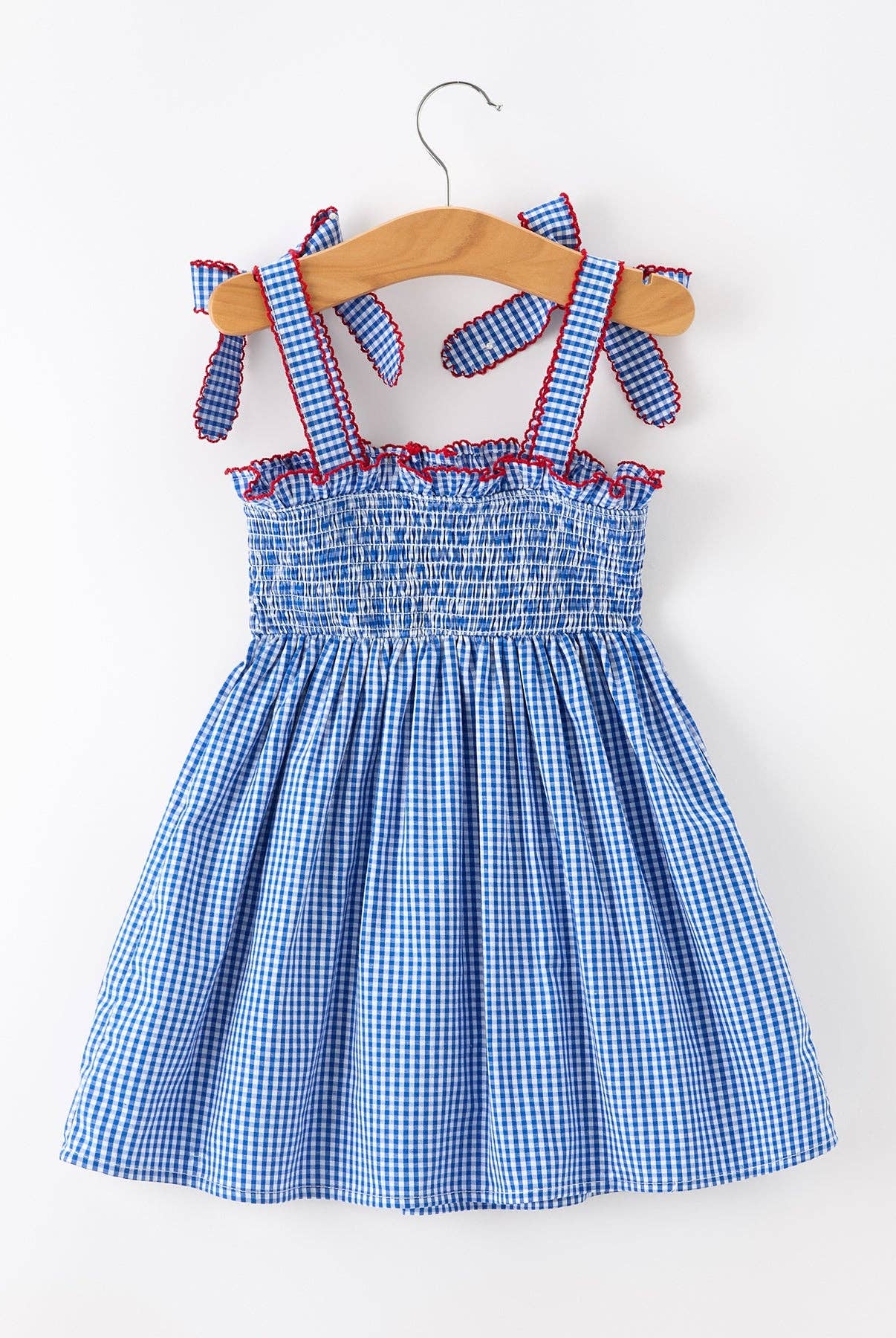 Girls 4th of July Plaid Twirl Dress-360 Carolines Closet-Rylee Faith Designs-The Lovely Closet, Women's Fashion Boutique in Alexandria, KY