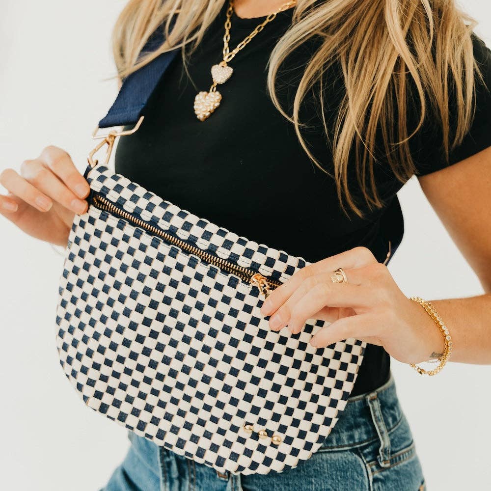 Westlyn Woven Bum Bag - Brown-290 Bag/Handbags-Pretty Simple-The Lovely Closet, Women's Fashion Boutique in Alexandria, KY