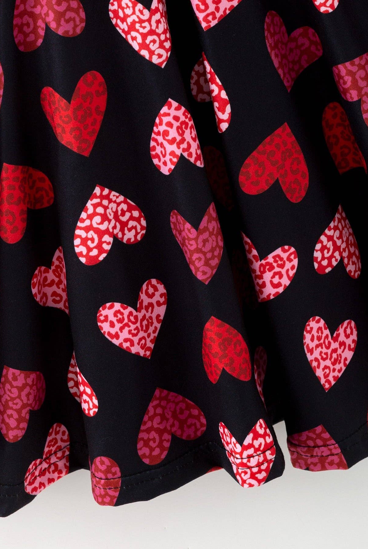 Valentine's Day Black/Leopard Heart Girls Dress-360 Carolines Closet-Rylee Faith Designs-The Lovely Closet, Women's Fashion Boutique in Alexandria, KY