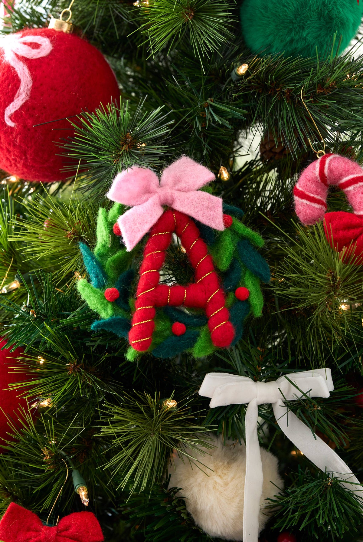Initial Wreath Ornaments-350 Holiday-Shiraleah-The Lovely Closet, Women's Fashion Boutique in Alexandria, KY