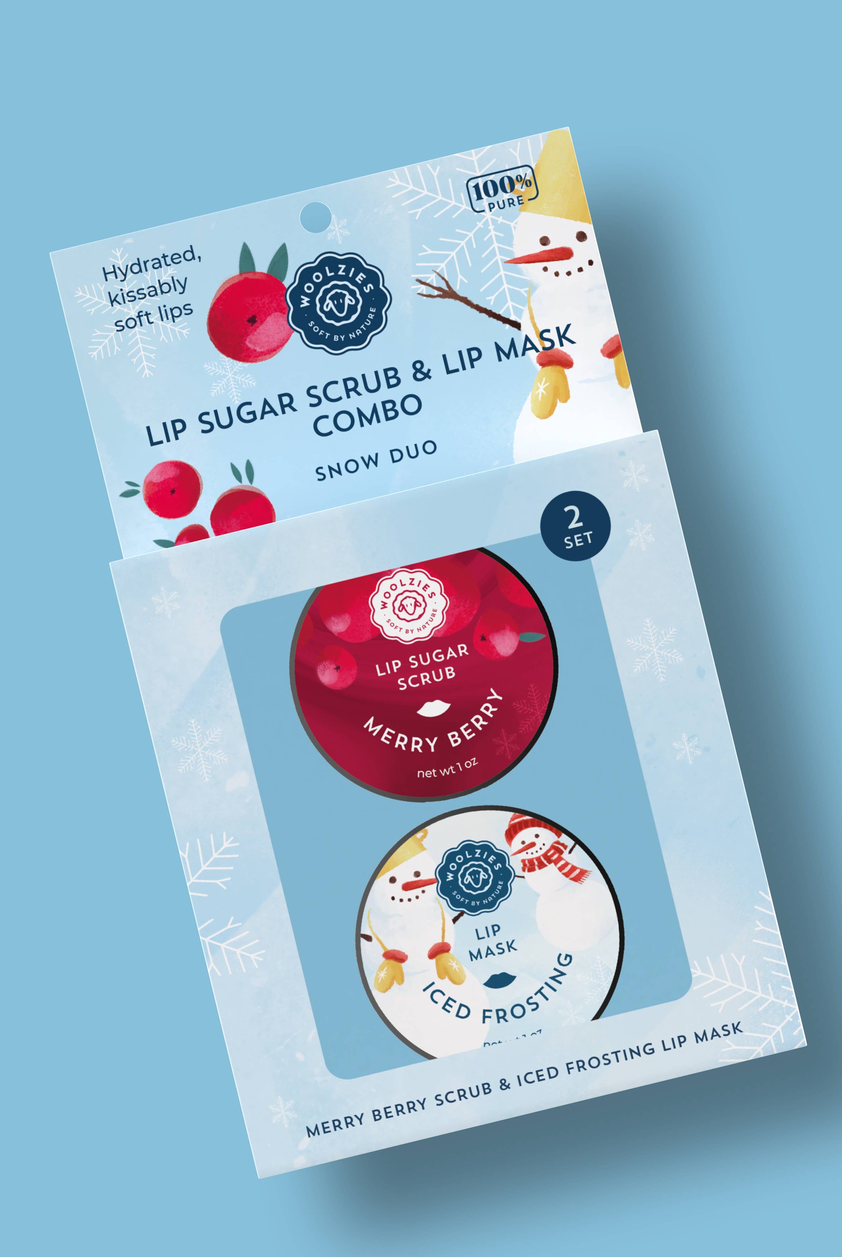 Lip Sugar Scrub & Lip Mask Snow Duo: Original-350 Holiday-Woolzies-The Lovely Closet, Women's Fashion Boutique in Alexandria, KY