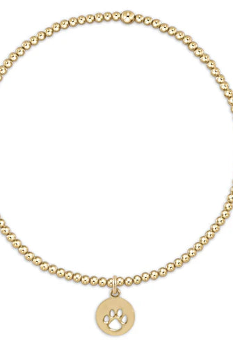 EGIRL Classic Gold 2MM Paw Print Bracelet-260 eNewton-eNewton-The Lovely Closet, Women's Fashion Boutique in Alexandria, KY