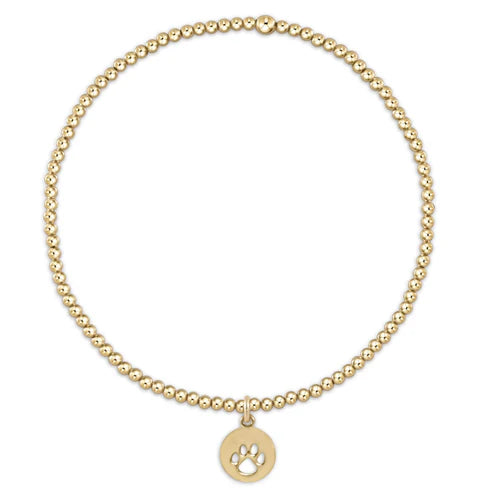 EGIRL Classic Gold 2MM Paw Print Bracelet-260 eNewton-eNewton-The Lovely Closet, Women's Fashion Boutique in Alexandria, KY