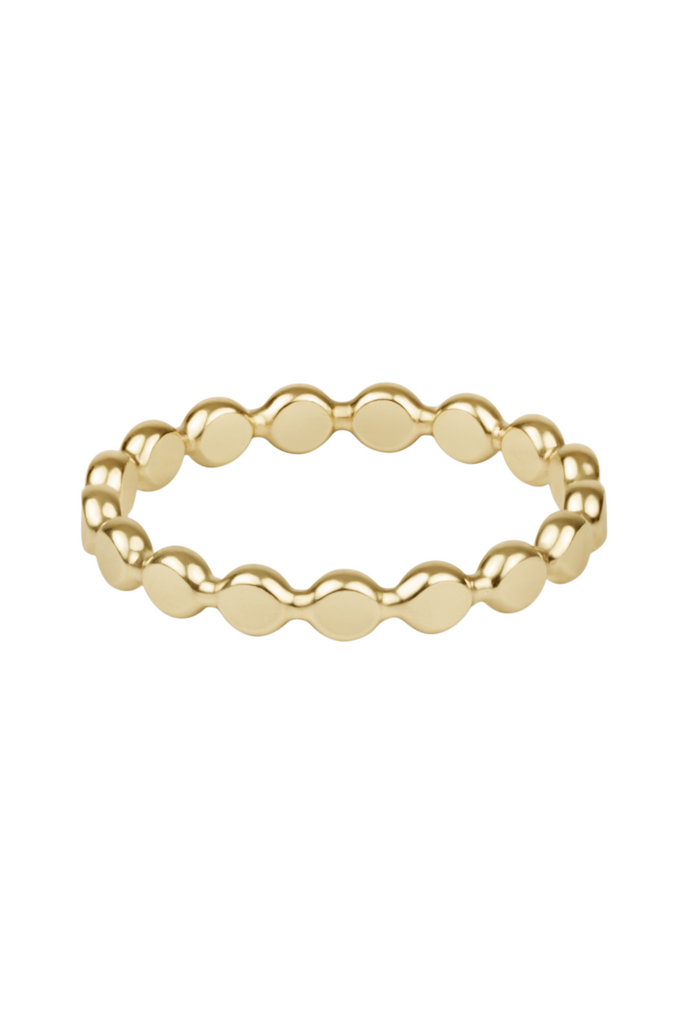 Classic Gold 2.5mm Beaded Disc Ring-260 eNewton-eNewton-The Lovely Closet, Women's Fashion Boutique in Alexandria, KY