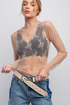 Lacy Layering Top - Beige-120 Sleeveless Tops-easel-The Lovely Closet, Women's Fashion Boutique in Alexandria, KY