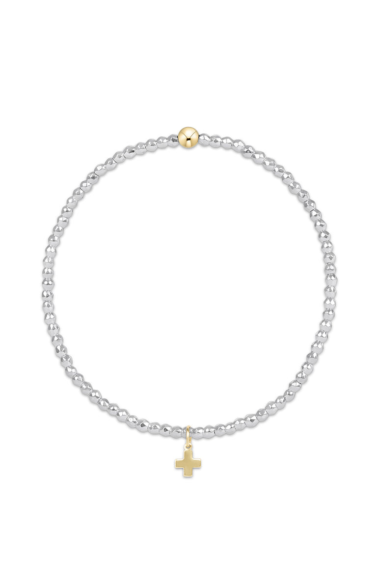 EXTENDS Bright Silver Hematite 2mm Signature Cross Charm-260 eNewton-eNewton-The Lovely Closet, Women's Fashion Boutique in Alexandria, KY