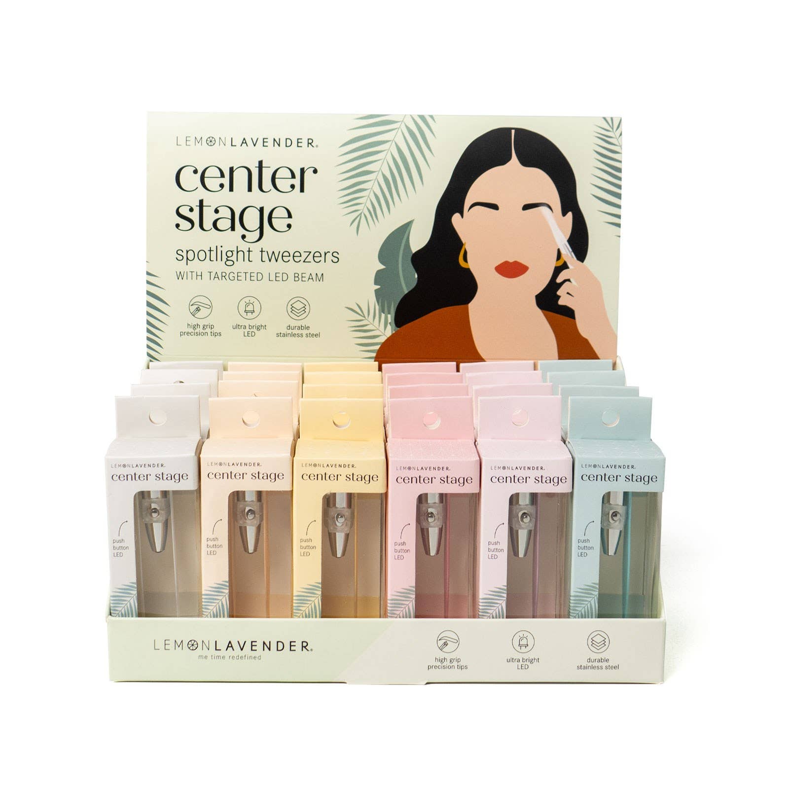 Lemon Lavender Light Up Tweezer-310 Gift-DM Merchandising-The Lovely Closet, Women's Fashion Boutique in Alexandria, KY