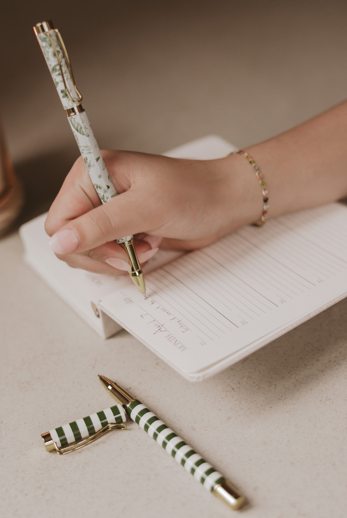 Green Floral Metal Pen Set-310 Gift-Sweet Water Decor-The Lovely Closet, Women's Fashion Boutique in Alexandria, KY
