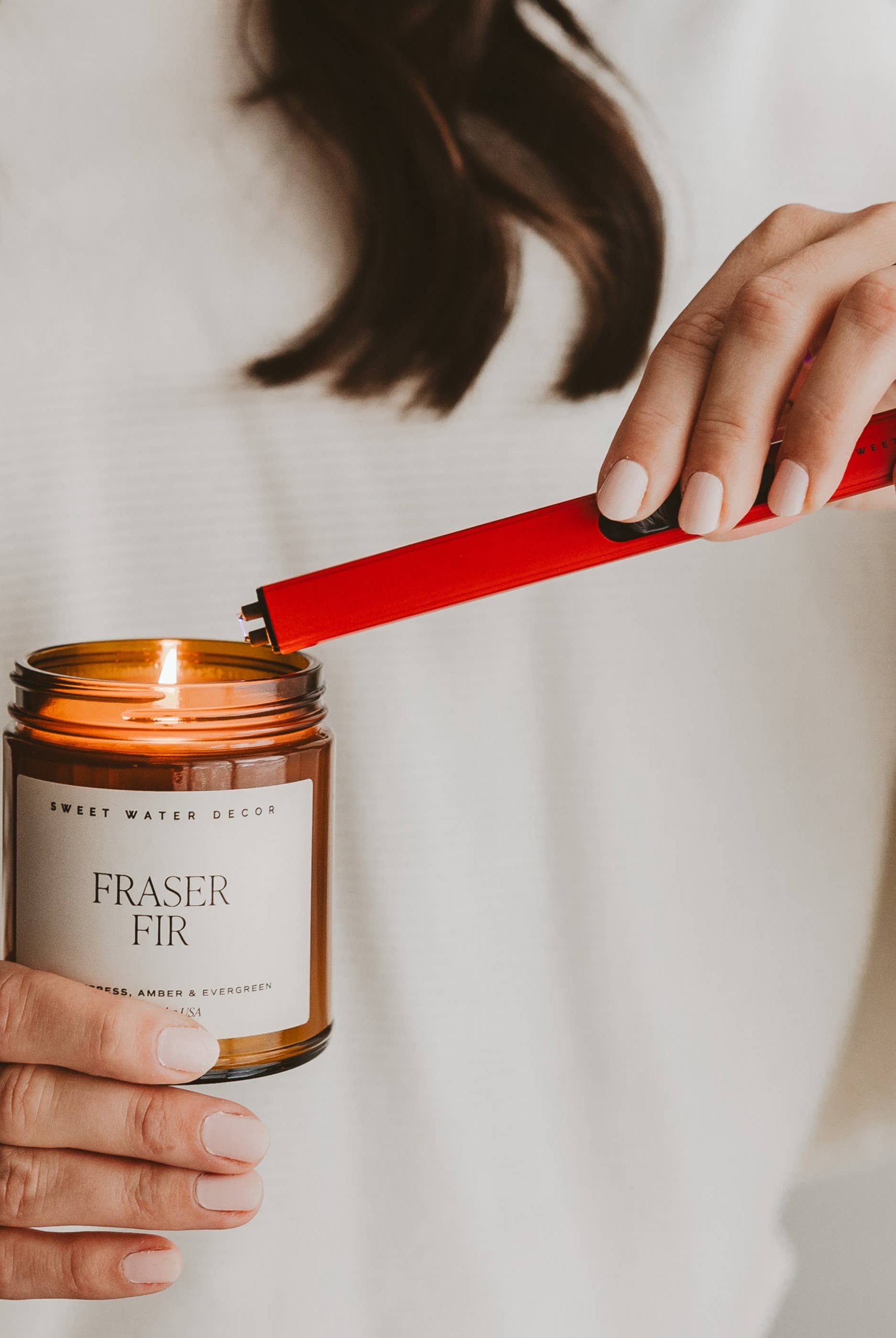 Red Rechargeable Electric Lighter-310 Gift-Sweet Water Decor-The Lovely Closet, Women's Fashion Boutique in Alexandria, KY