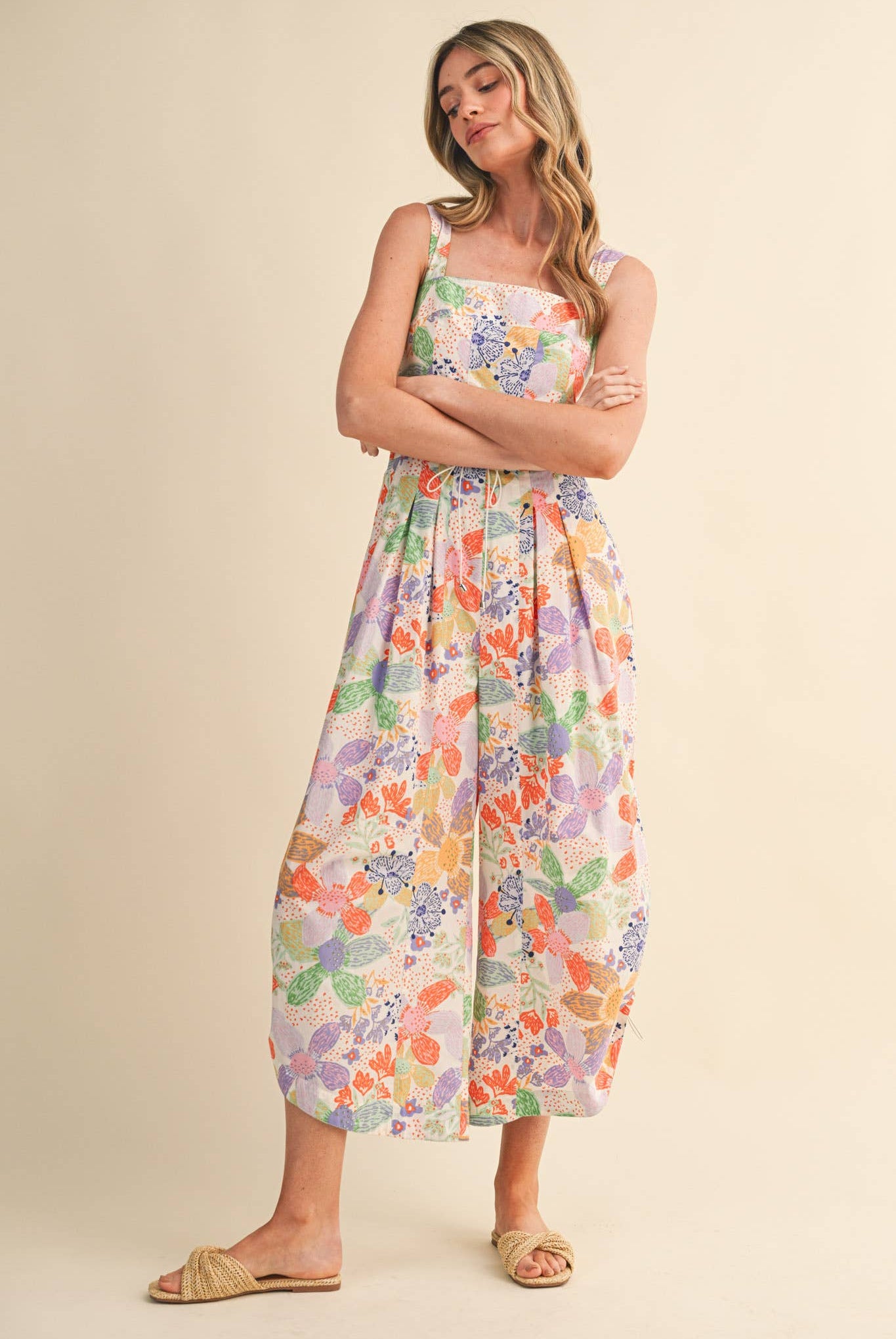 Citrus Splash Jumpsuit-190 Rompers/Jumpsuits/Sets-&MERCI-The Lovely Closet, Women's Fashion Boutique in Alexandria, KY
