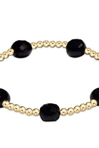Admire Gold 3MM Bracelet - Faceted Onyx-260 eNewton-eNewton-The Lovely Closet, Women's Fashion Boutique in Alexandria, KY