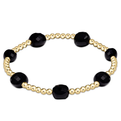 Admire Gold 3MM Bracelet - Faceted Onyx-260 eNewton-eNewton-The Lovely Closet, Women's Fashion Boutique in Alexandria, KY