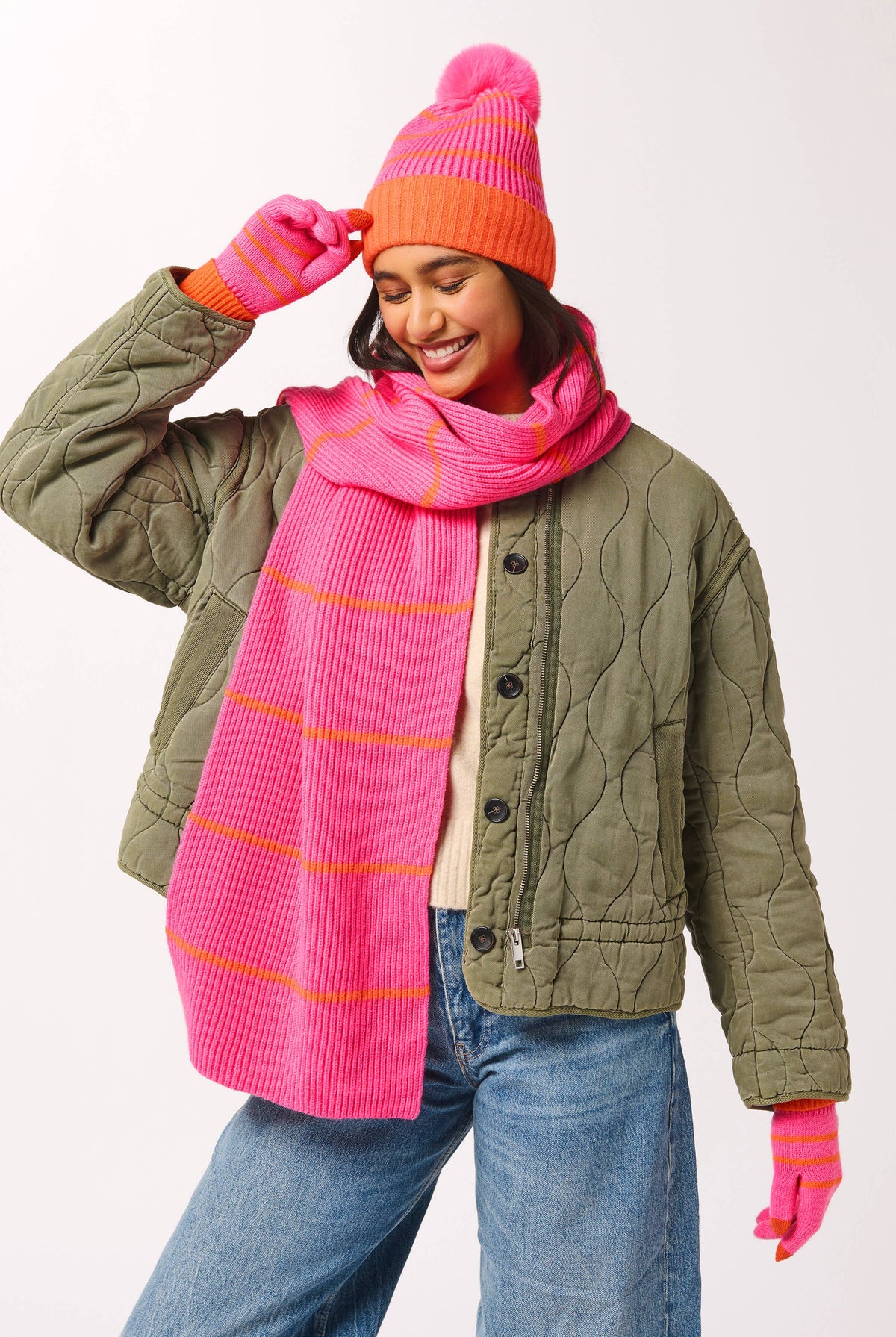 Allison Scarf - Pink-350 Holiday-Shiraleah-The Lovely Closet, Women's Fashion Boutique in Alexandria, KY