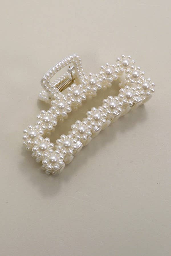 PEARL HAIR CLAW CLIP-300 Headwear-JOSSLYN by wall to wall-The Lovely Closet, Women's Fashion Boutique in Alexandria, KY