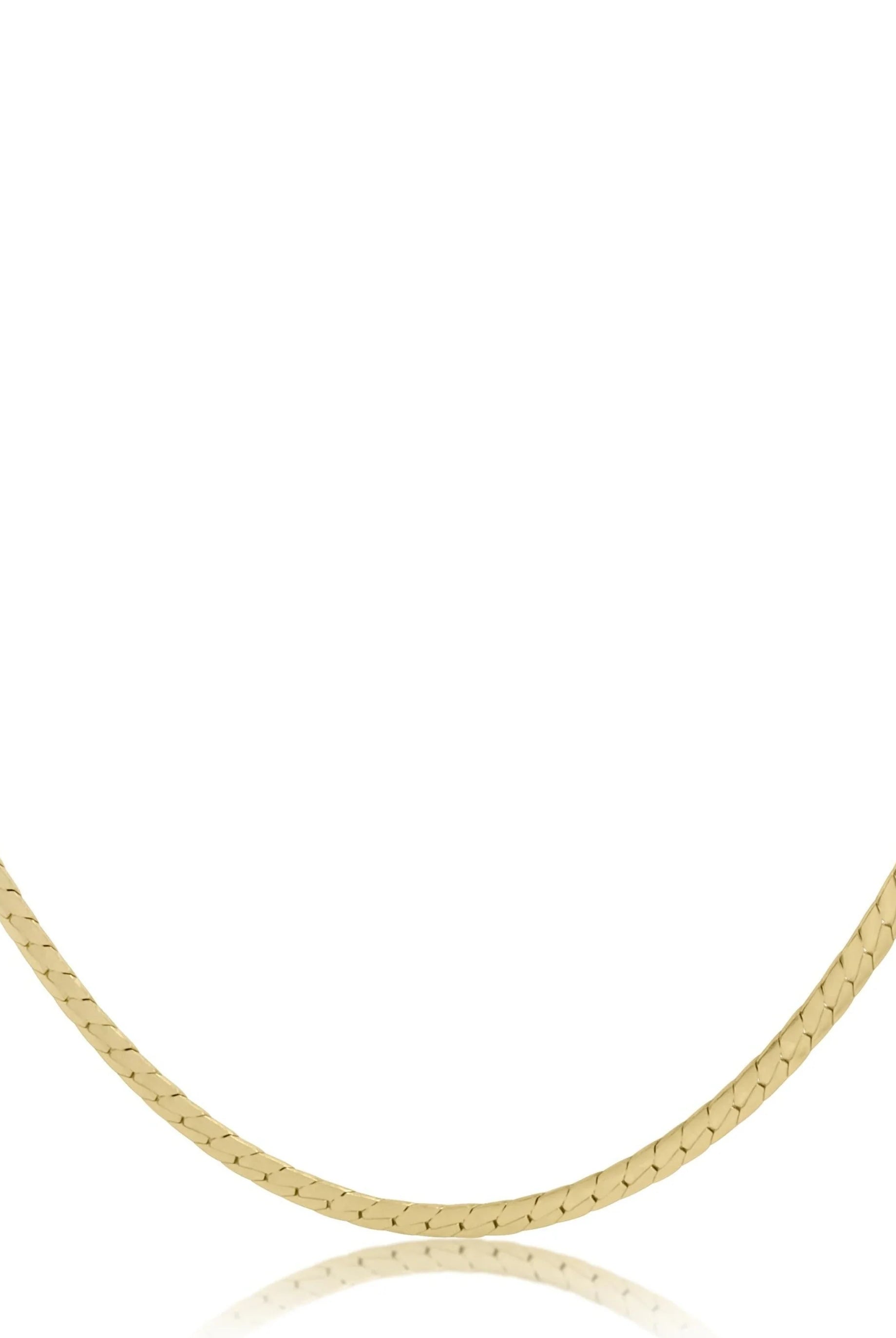 15" Choker Herringbone Chain - Gold-260 eNewton-eNewton-The Lovely Closet, Women's Fashion Boutique in Alexandria, KY