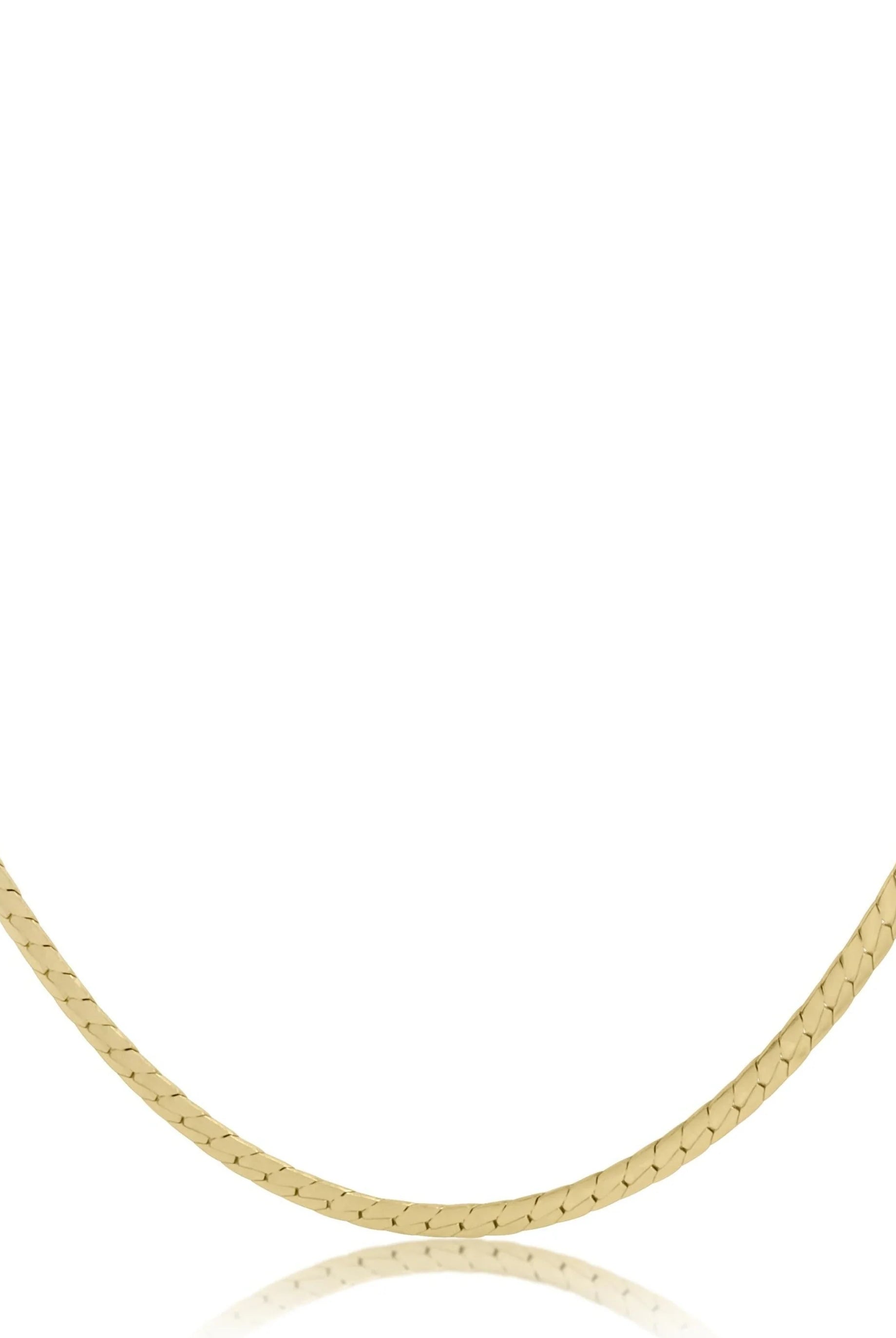 17" Choker Herringbone Chain - Gold-260 eNewton-eNewton-The Lovely Closet, Women's Fashion Boutique in Alexandria, KY