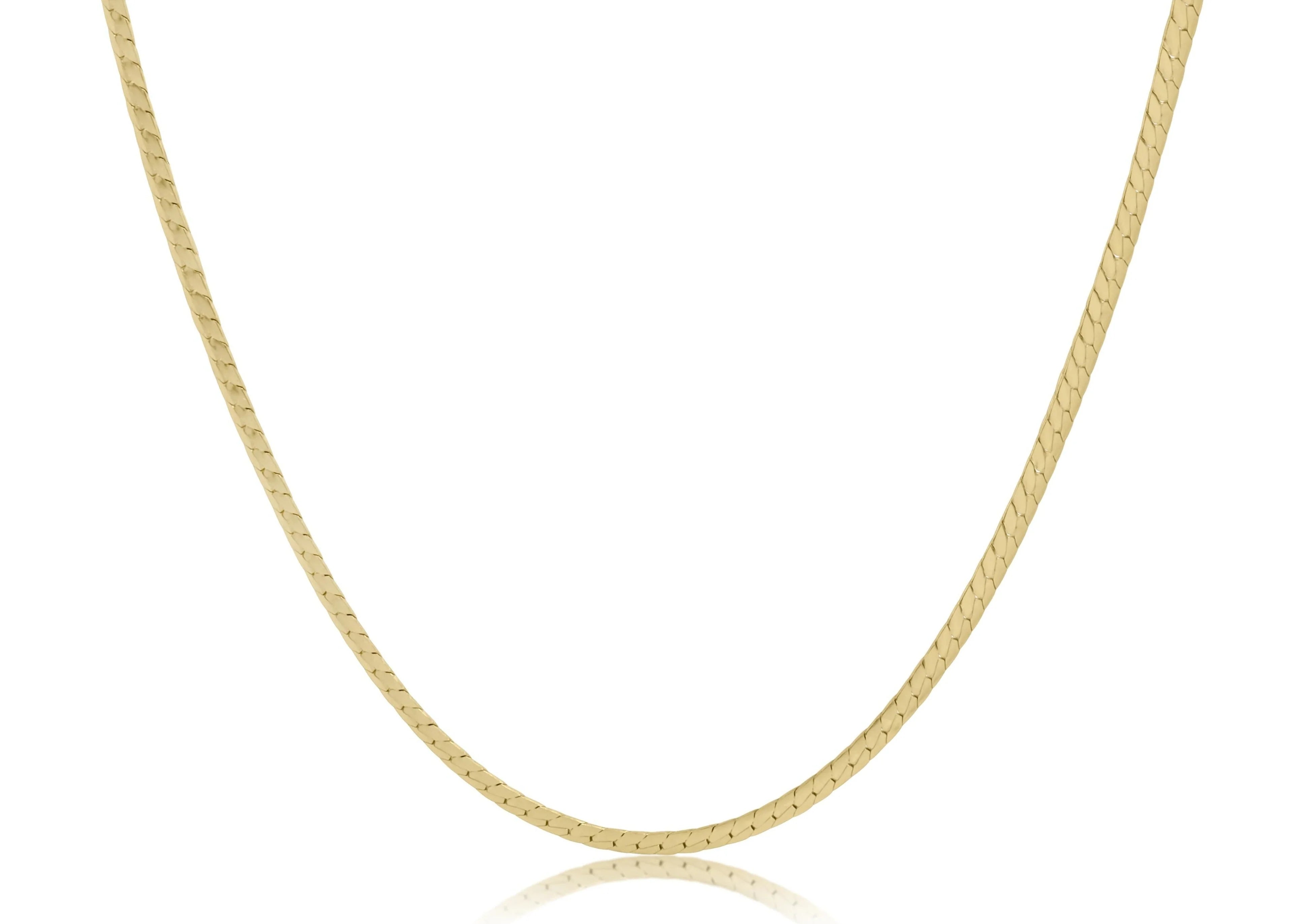 17" Choker Herringbone Chain - Gold-260 eNewton-eNewton-The Lovely Closet, Women's Fashion Boutique in Alexandria, KY