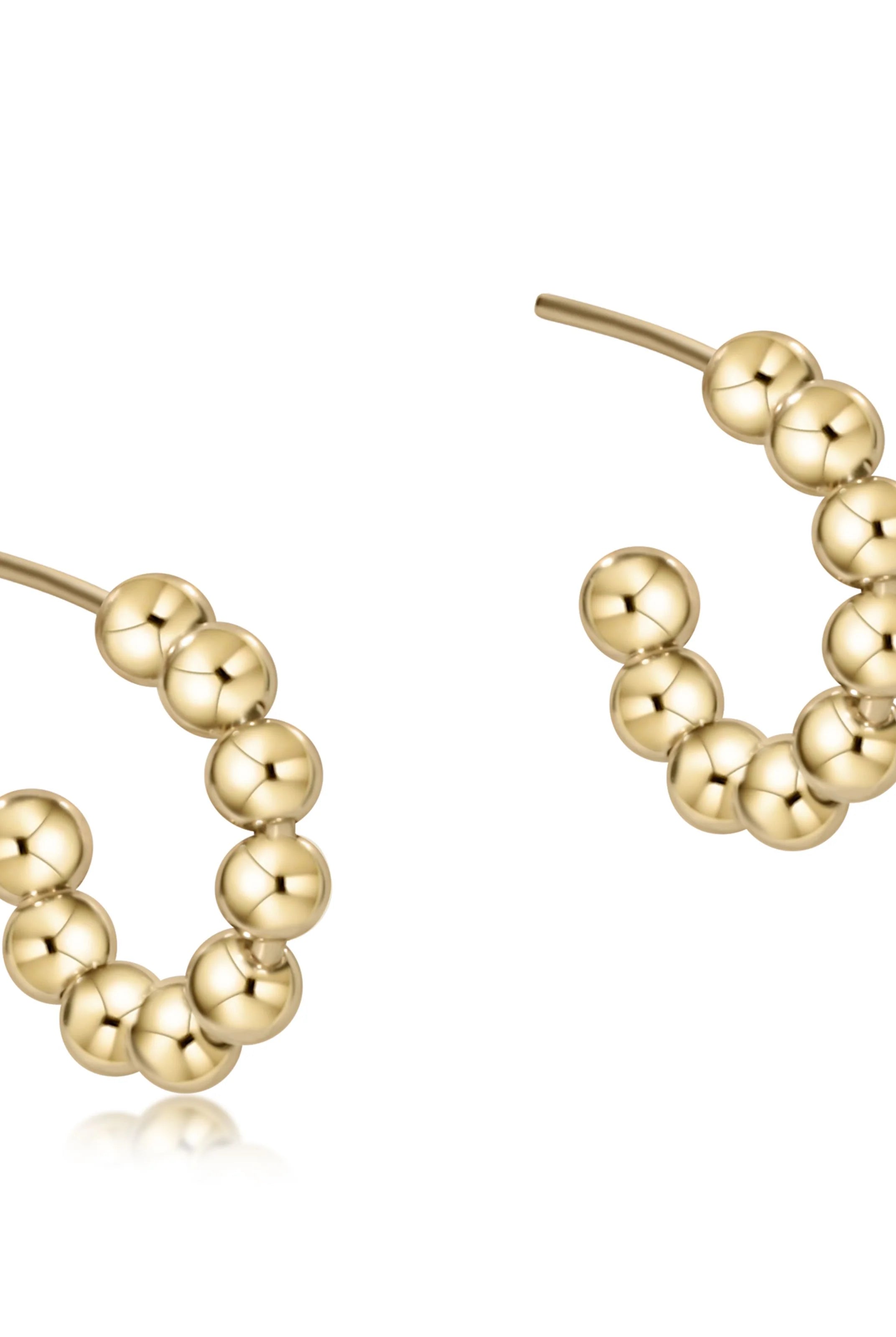 1’ Beaded 4mm Post Hoop-260 eNewton-eNewton-The Lovely Closet, Women's Fashion Boutique in Alexandria, KY