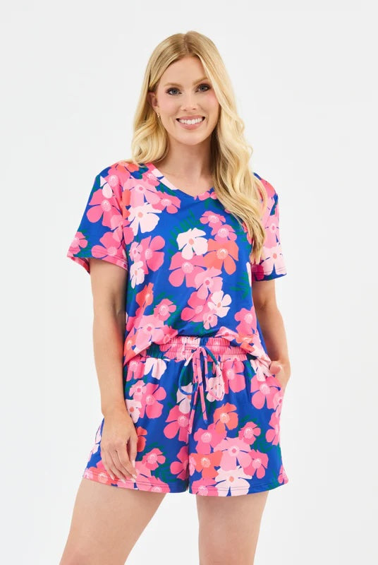 Mary Square Alli Short Set - Petal Pop Blue-190 Rompers/Jumpsuits/Sets-Mary Square-The Lovely Closet, Women's Fashion Boutique in Alexandria, KY