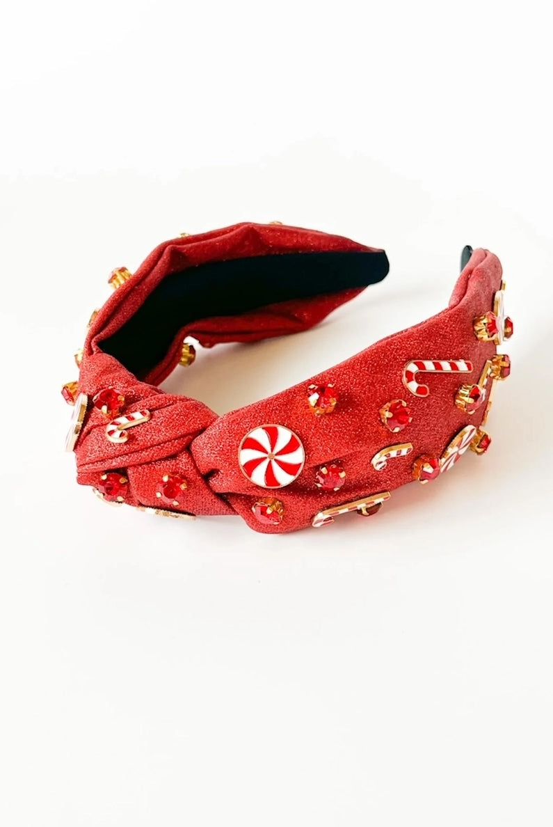 Festive Headbands- Candy Cane-300 Headwear-Brittyland-The Lovely Closet, Women's Fashion Boutique in Alexandria, KY